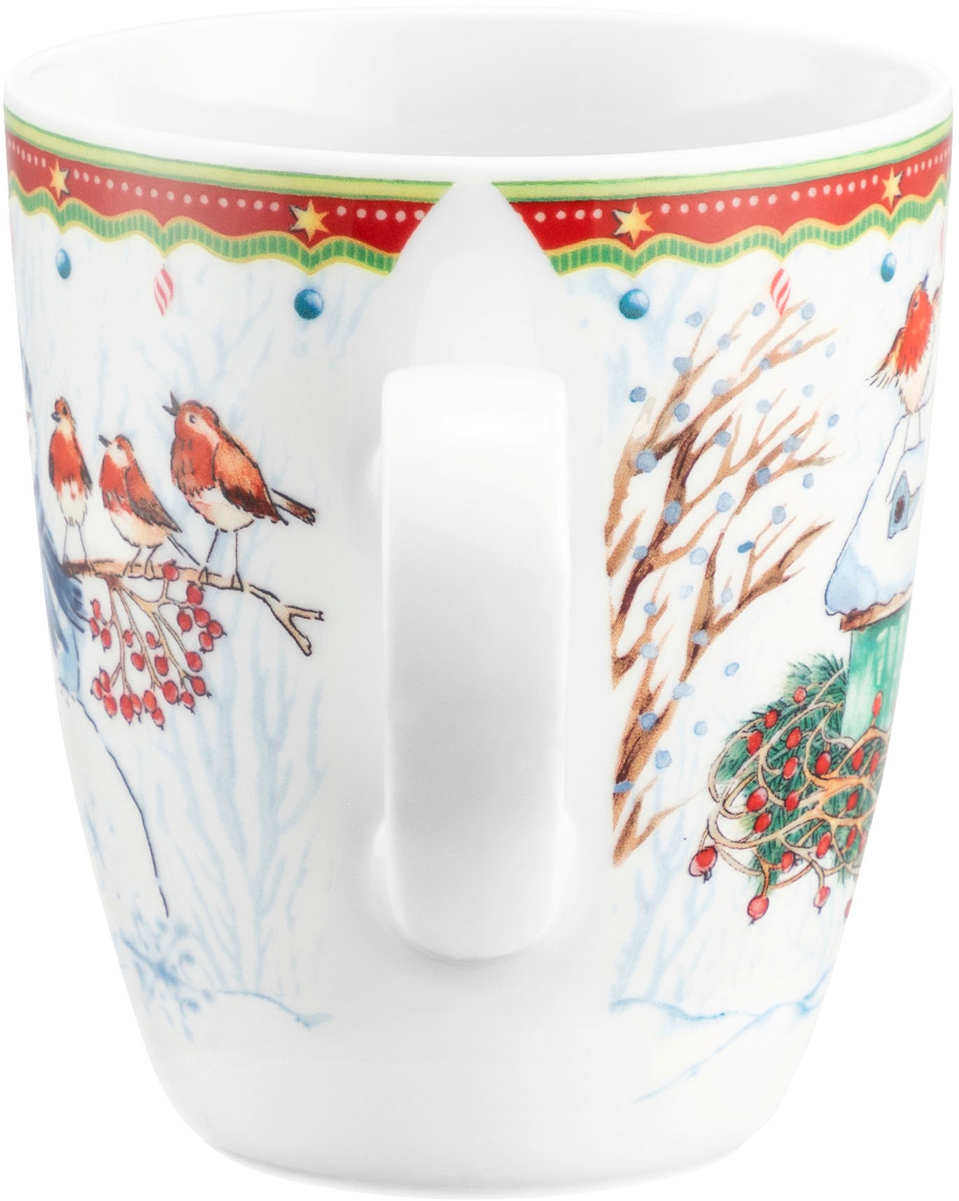 Seltmann Weiden Becher »Life - Schneemann« Becher mit Henkel 0,40 l und weihnachtlichem Dekor