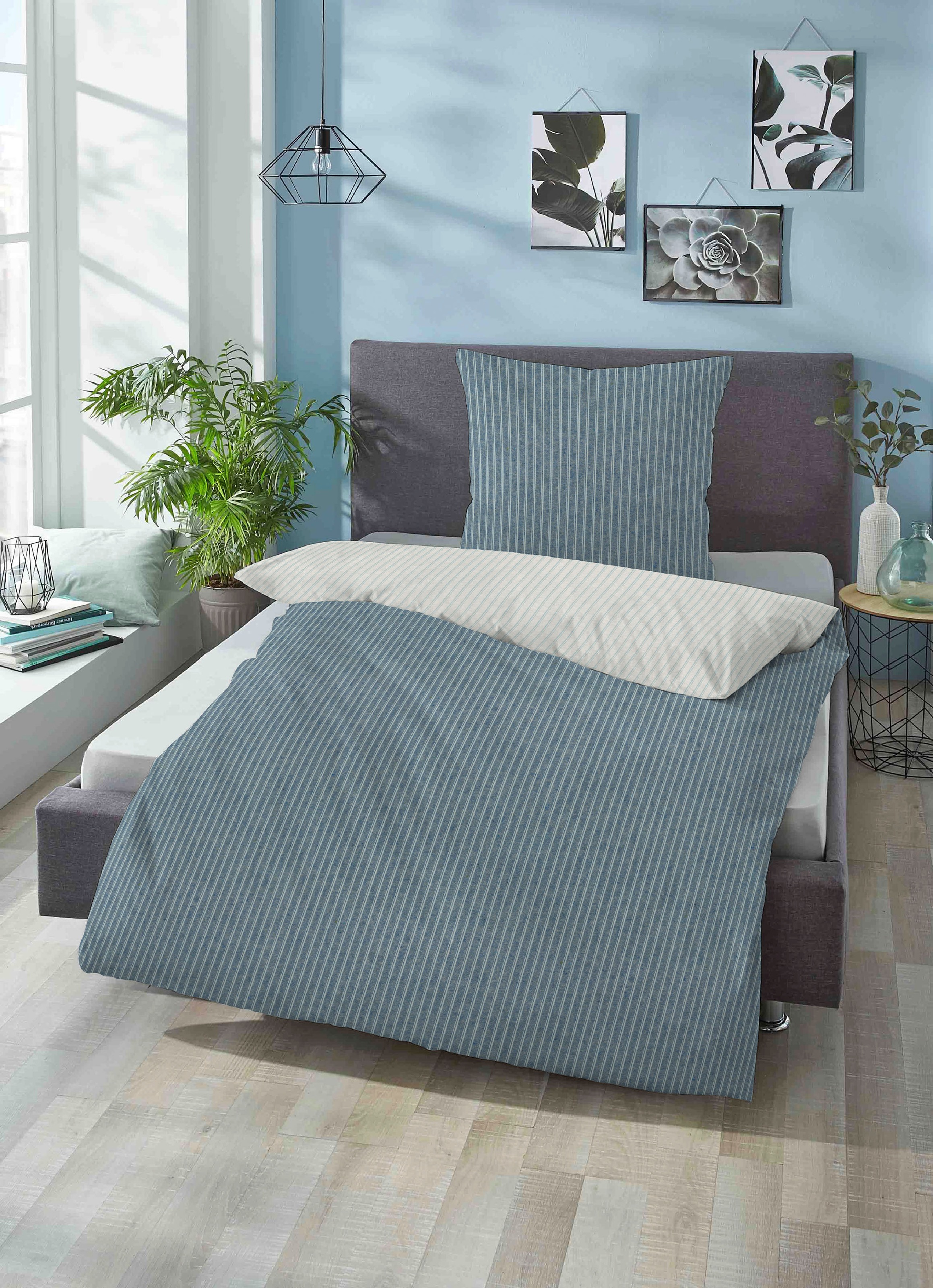 Biberna Wendebettwäsche "Tillmann" 2 Stk. tlg. kuschelig warm im Winter, ge günstig online kaufen