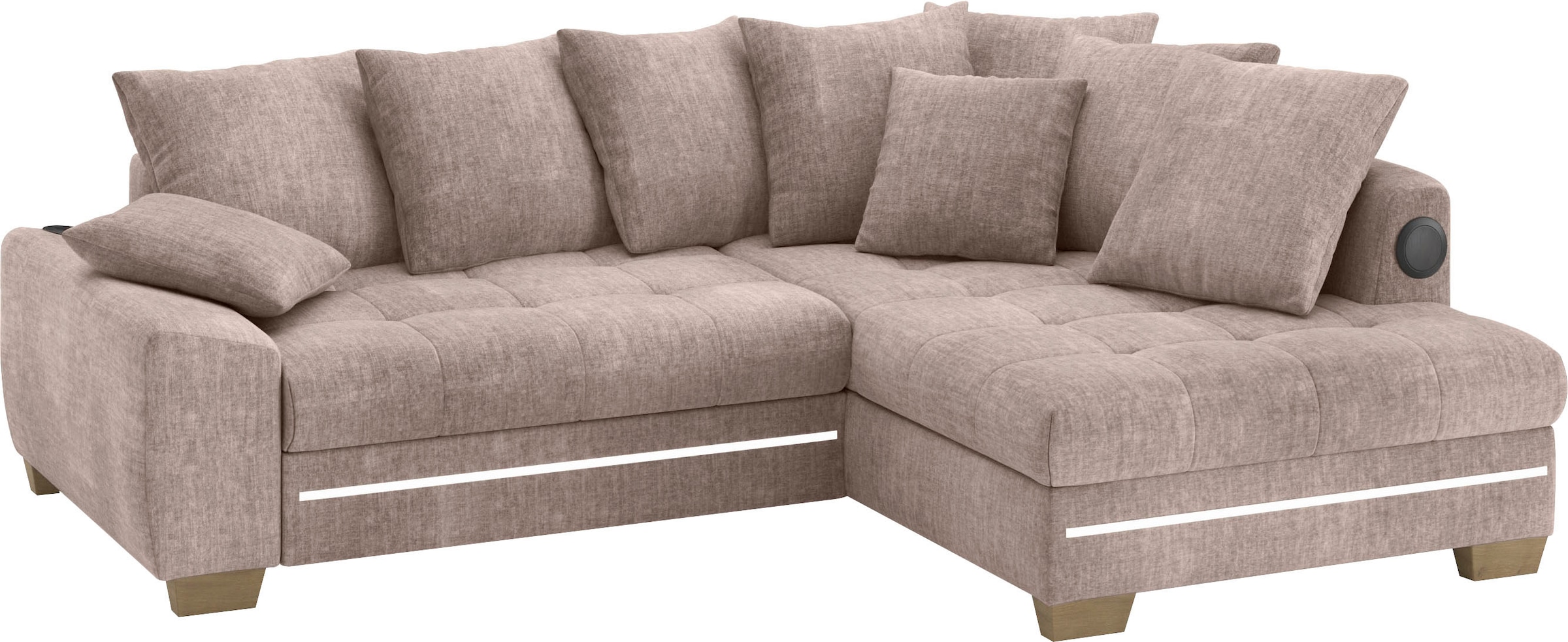 Mr. Couch Ecksofa "Nikita II, L-Form", mit Kaltschaum, RGB-LED, Soundsystem günstig online kaufen