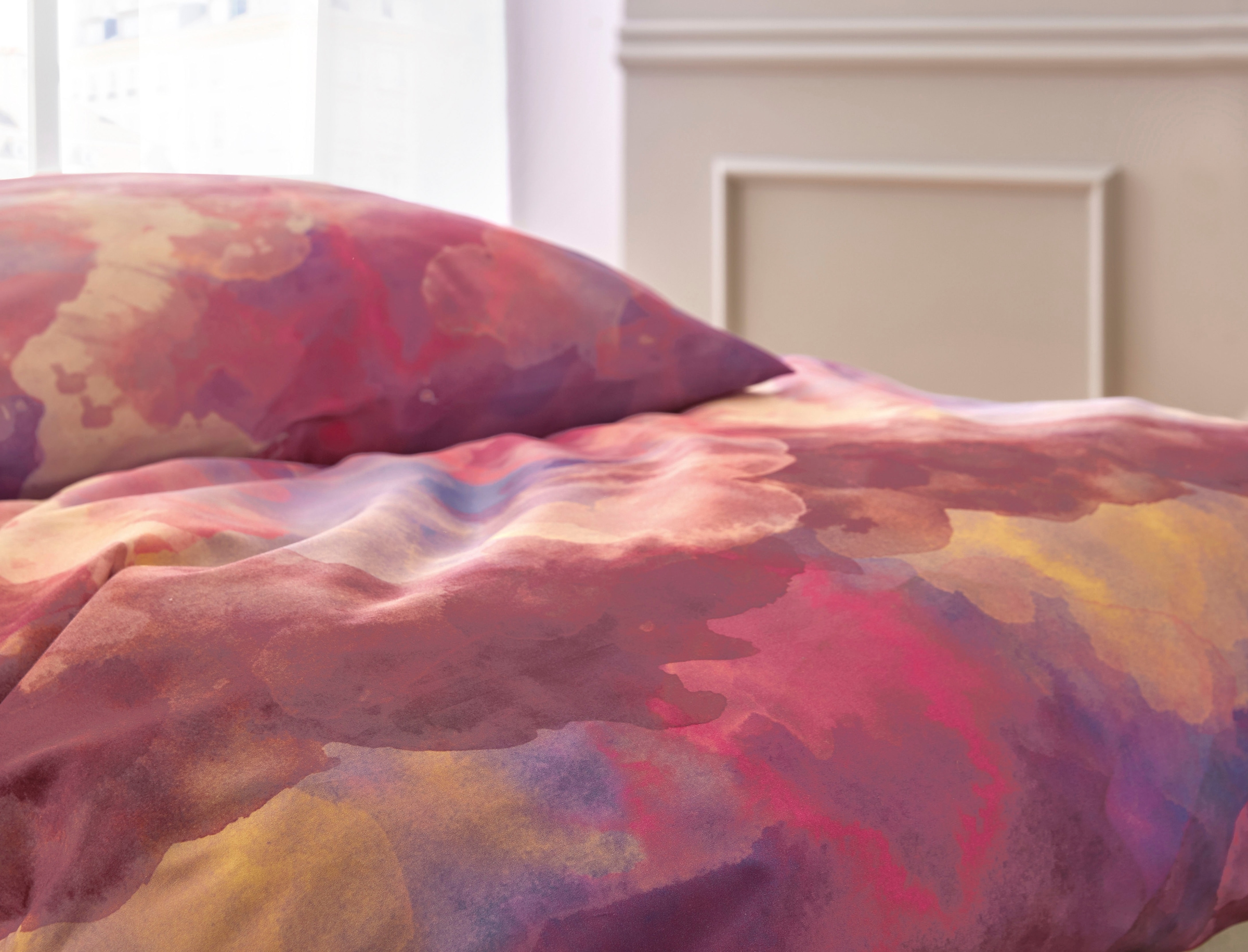 Kleine Wolke Bettwäsche »Solero«, mit Aquarall-Print