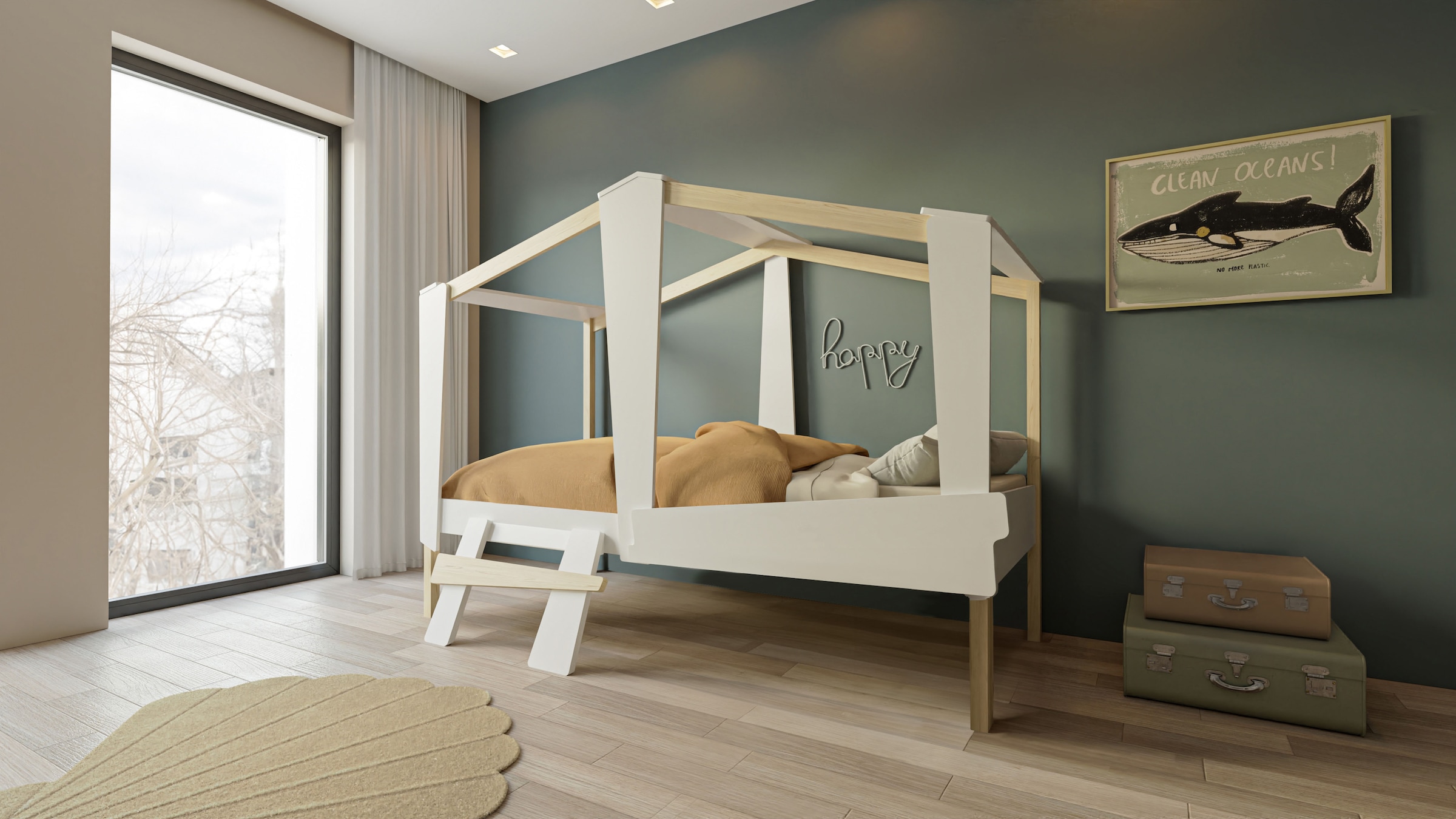 Demeyere GROUP Spielbett »Cabane«, Bett Form Baumhaus