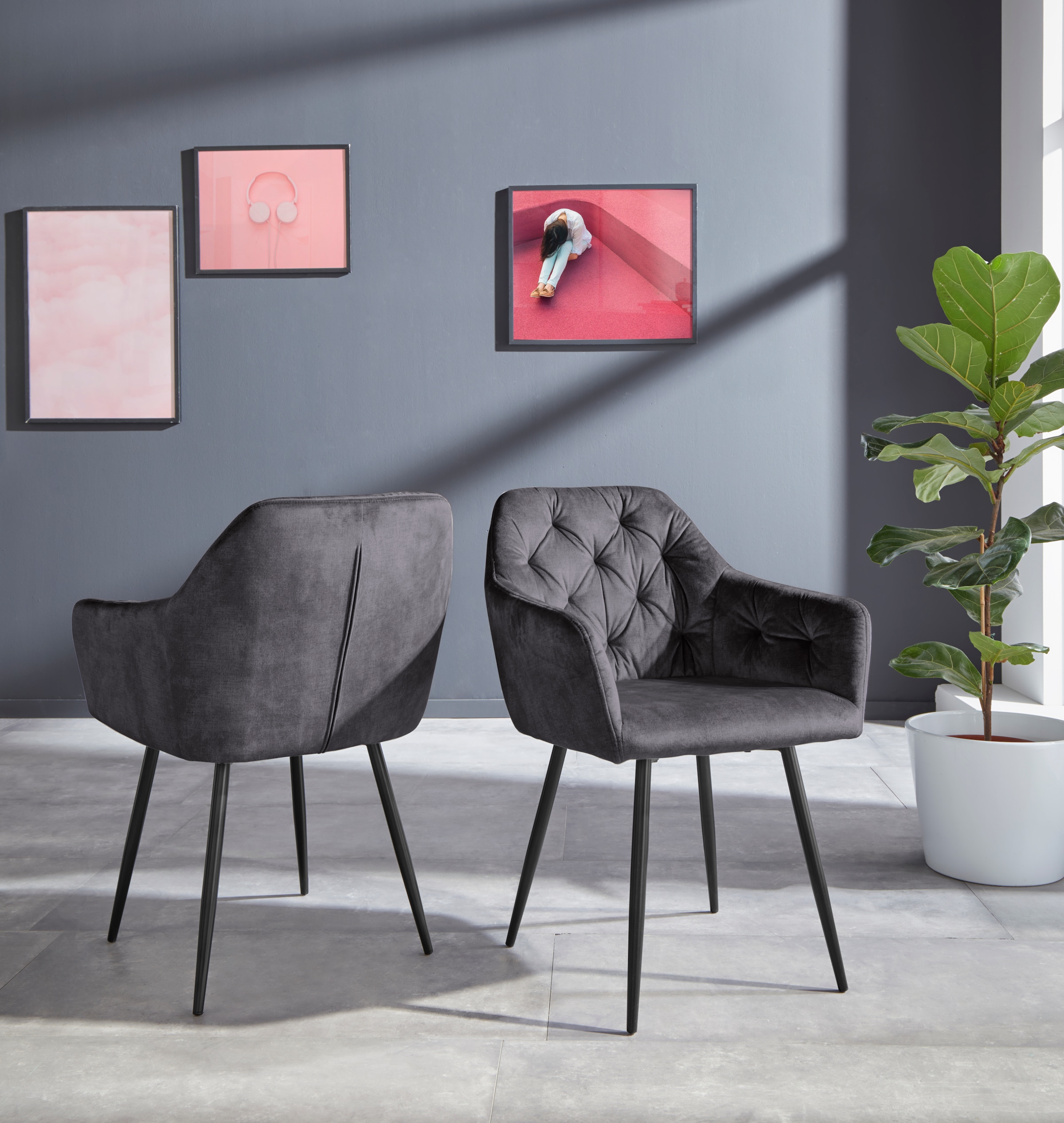 HELA Esszimmerstuhl "Kira Schalenstuhl Boho, Bestseller" (Set) 2 Stk.Armleh günstig online kaufen