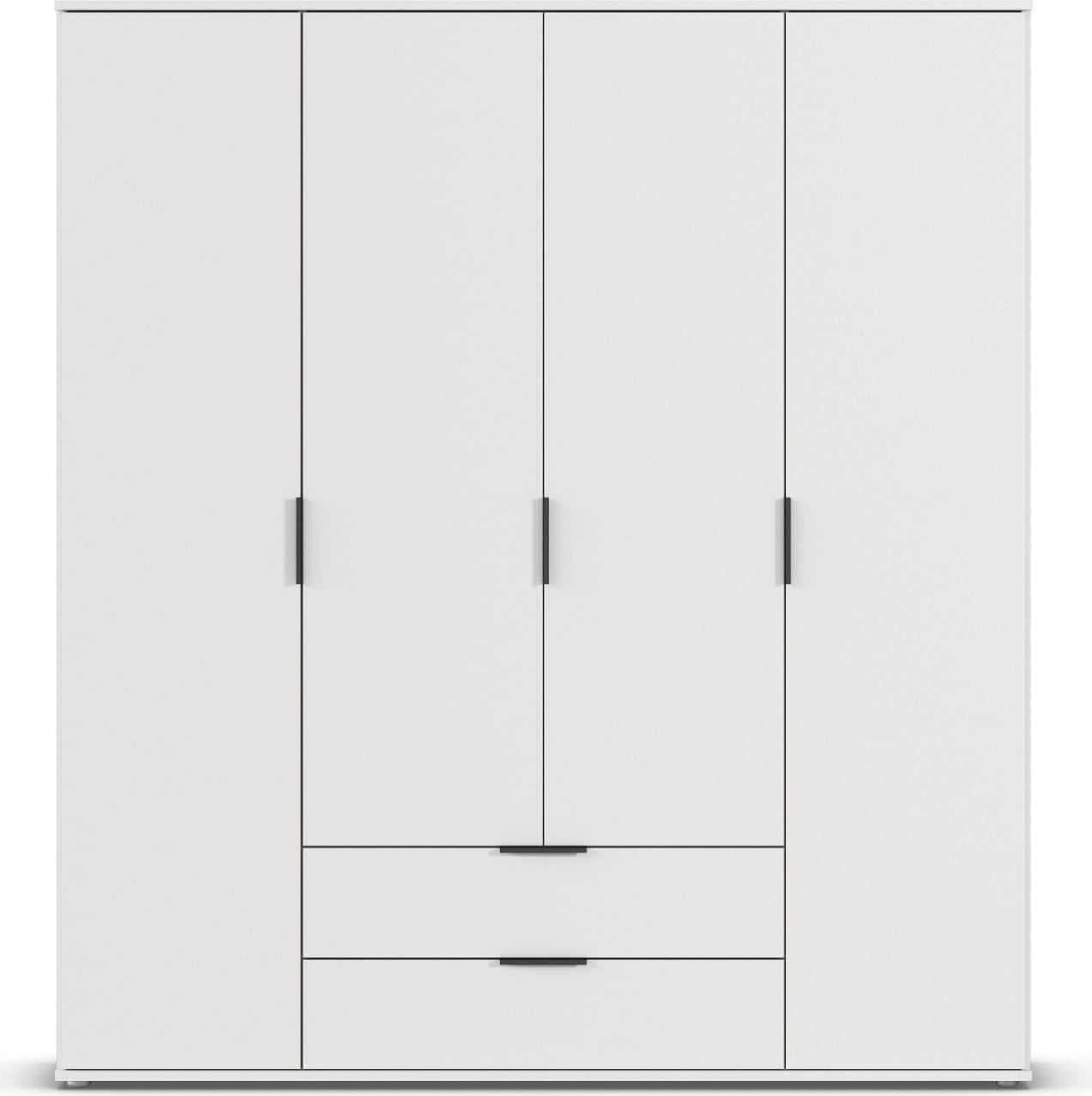 rauch Drehtürenschrank »Kleiderschrank Schrank Garderobe Wäscheschrank ESSEA in 2 Breiten«, mit 2 Schubladen, in schlichtem Design, moderne Griffe MADE IN GERMANY
