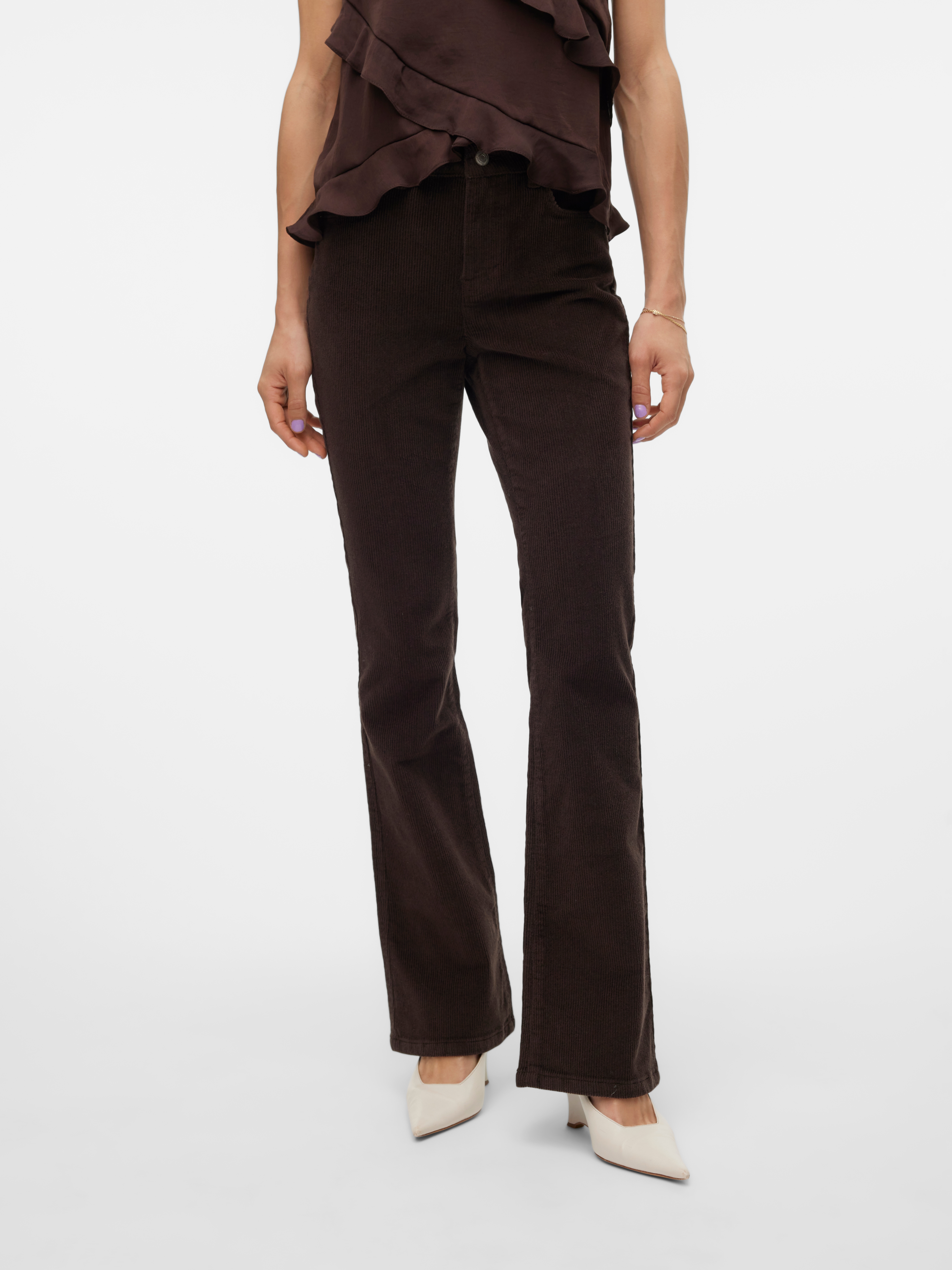 Vero Moda Cordhose "VMFLASH MR FLARED CORDUROY PANTS NOOS" Baumwollmischung