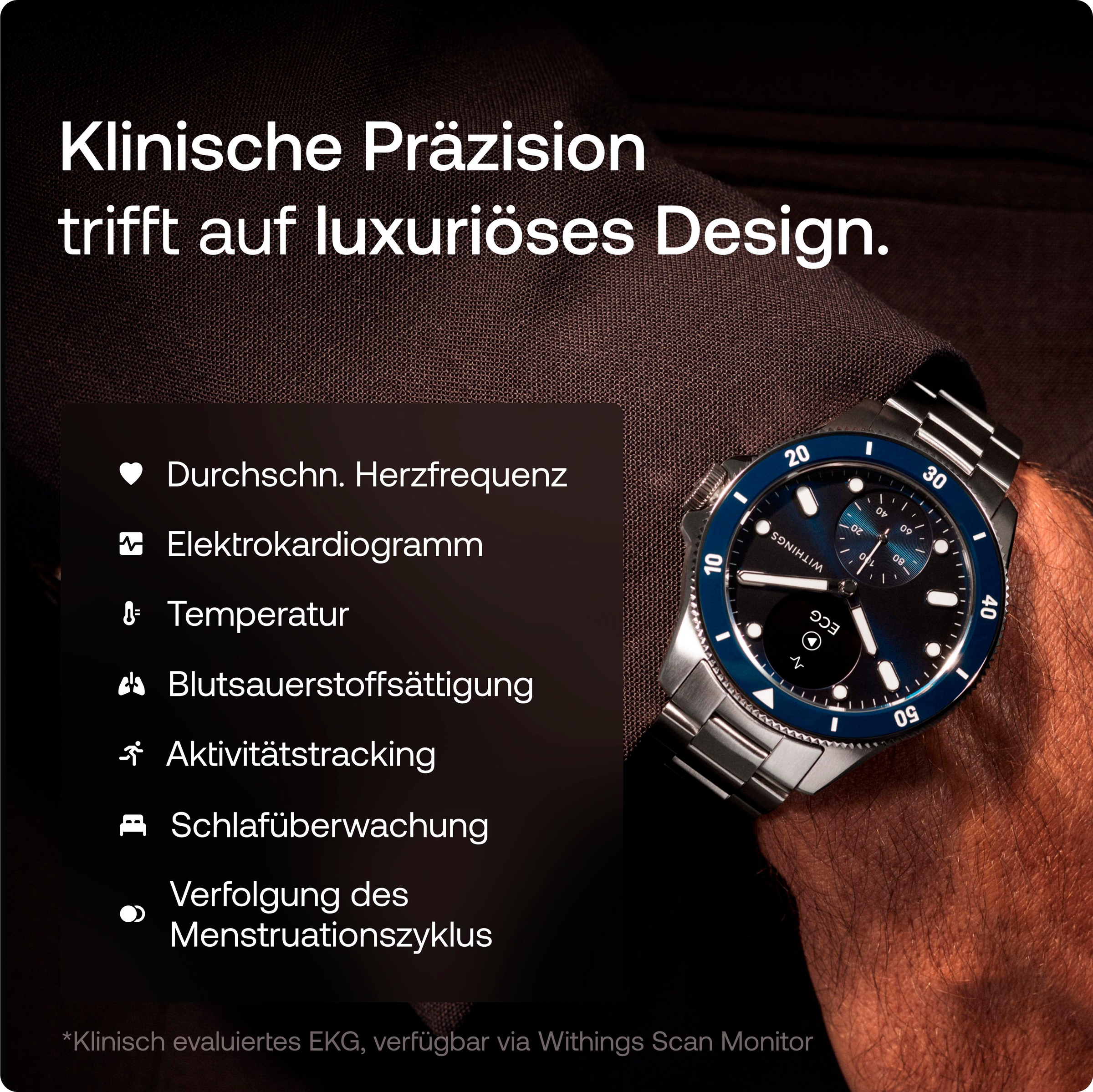 Withings Smartwatch »ScanWatch Nova 42mm«, (1.6 cm / 0.63 Zoll),)