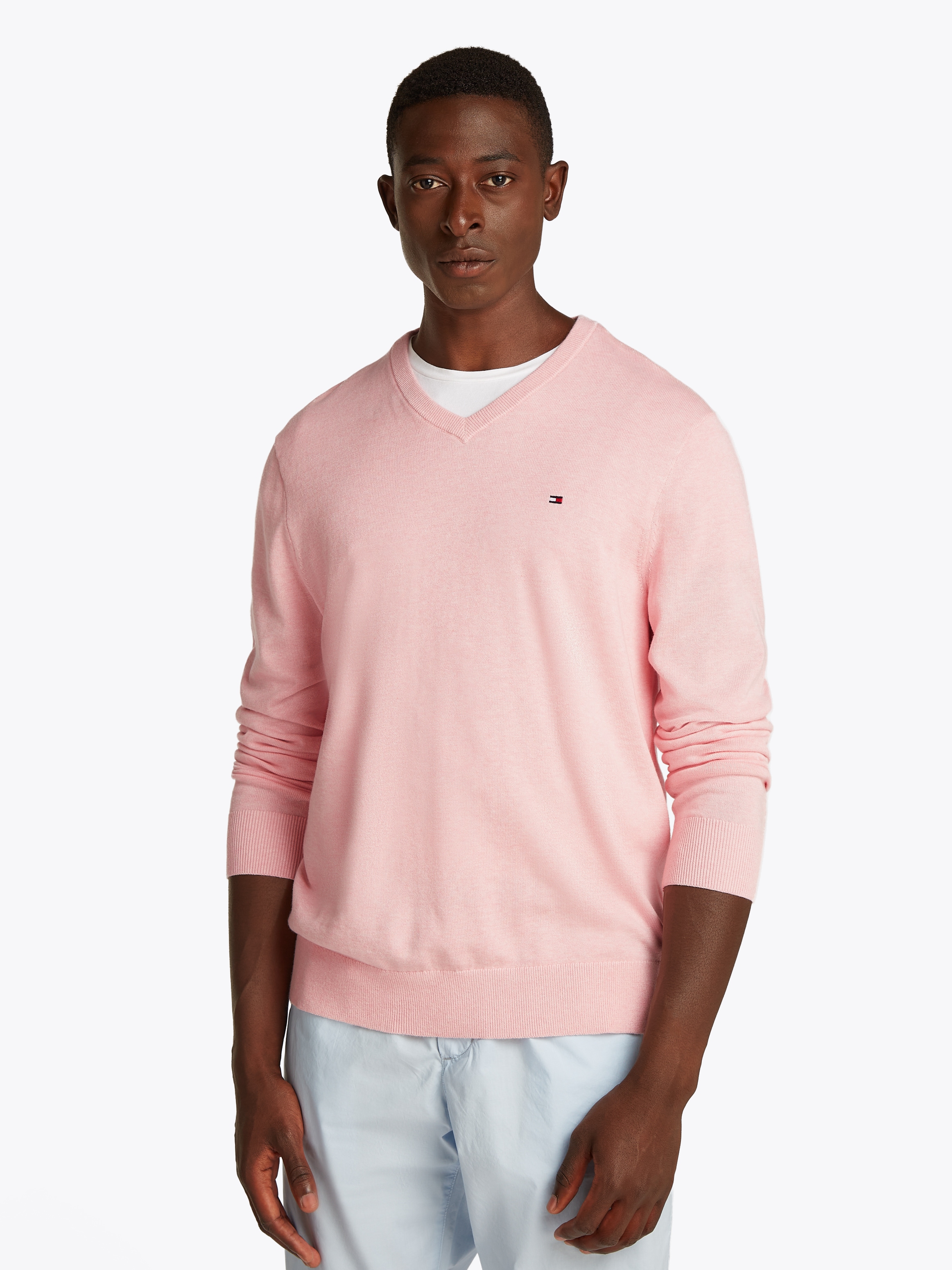 Tommy Hilfiger Strickpullover "ESSENTIAL COTTON V NECK mit V-Ausschnitt und günstig online kaufen