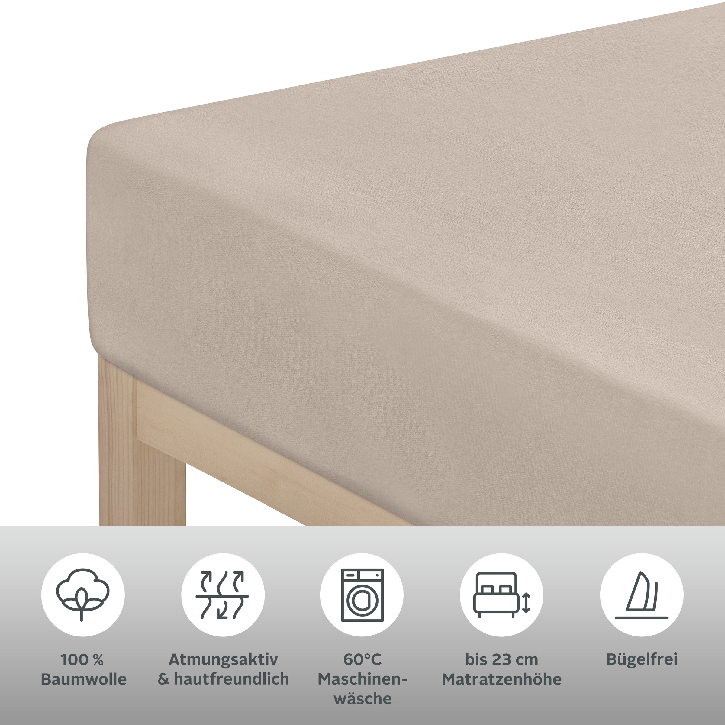 andas Spannbettlaken "Greta in Gr. 90x200, 140x200 oder 180x200 cm" Premium günstig online kaufen