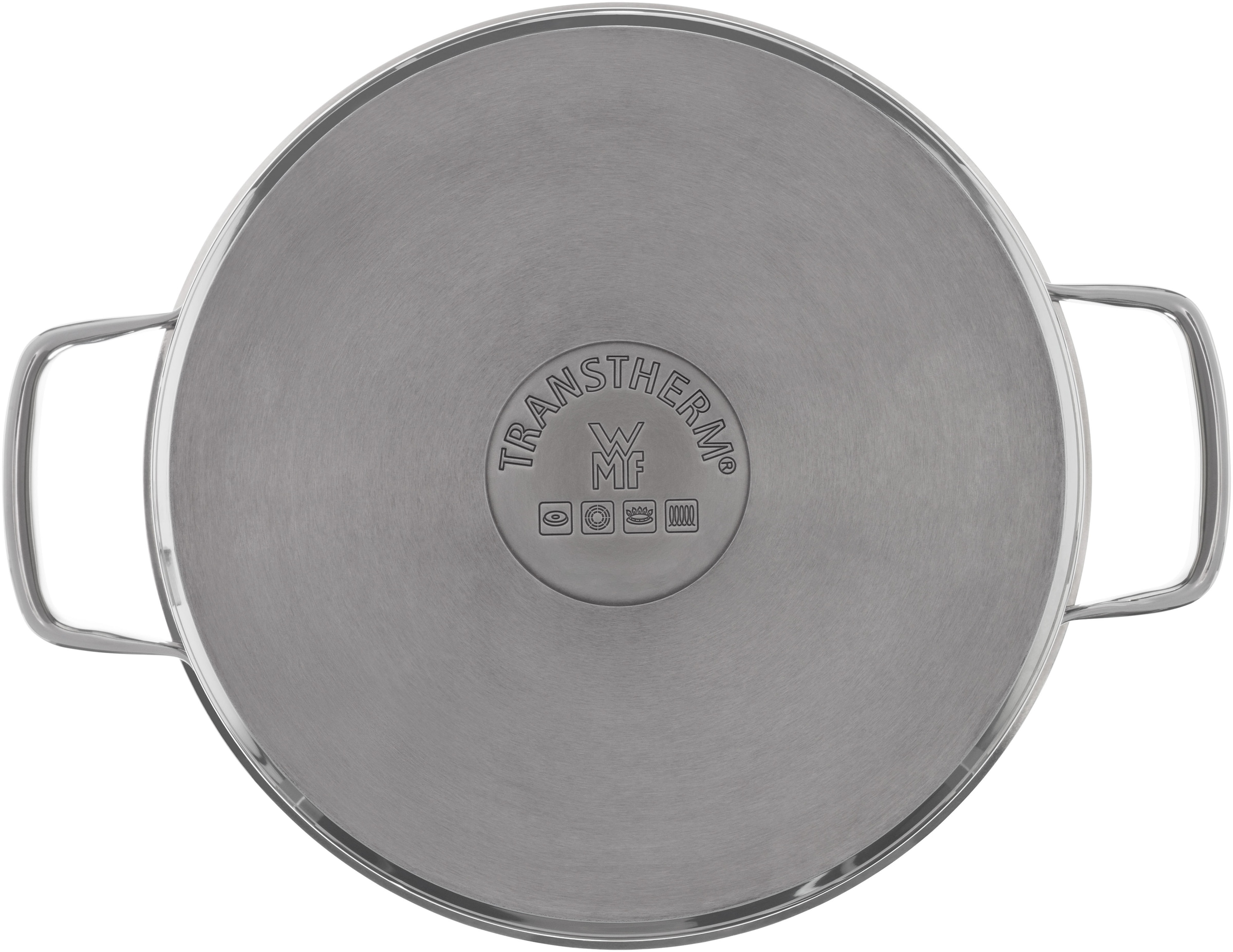 WMF Bratentopf »Compact Cuisine«, Cromargan® Edelstahl Rostfrei 18/10, (2 tlg.), wärmeduzierende Hohlgriffe, Innenskalierung, Schüttrand