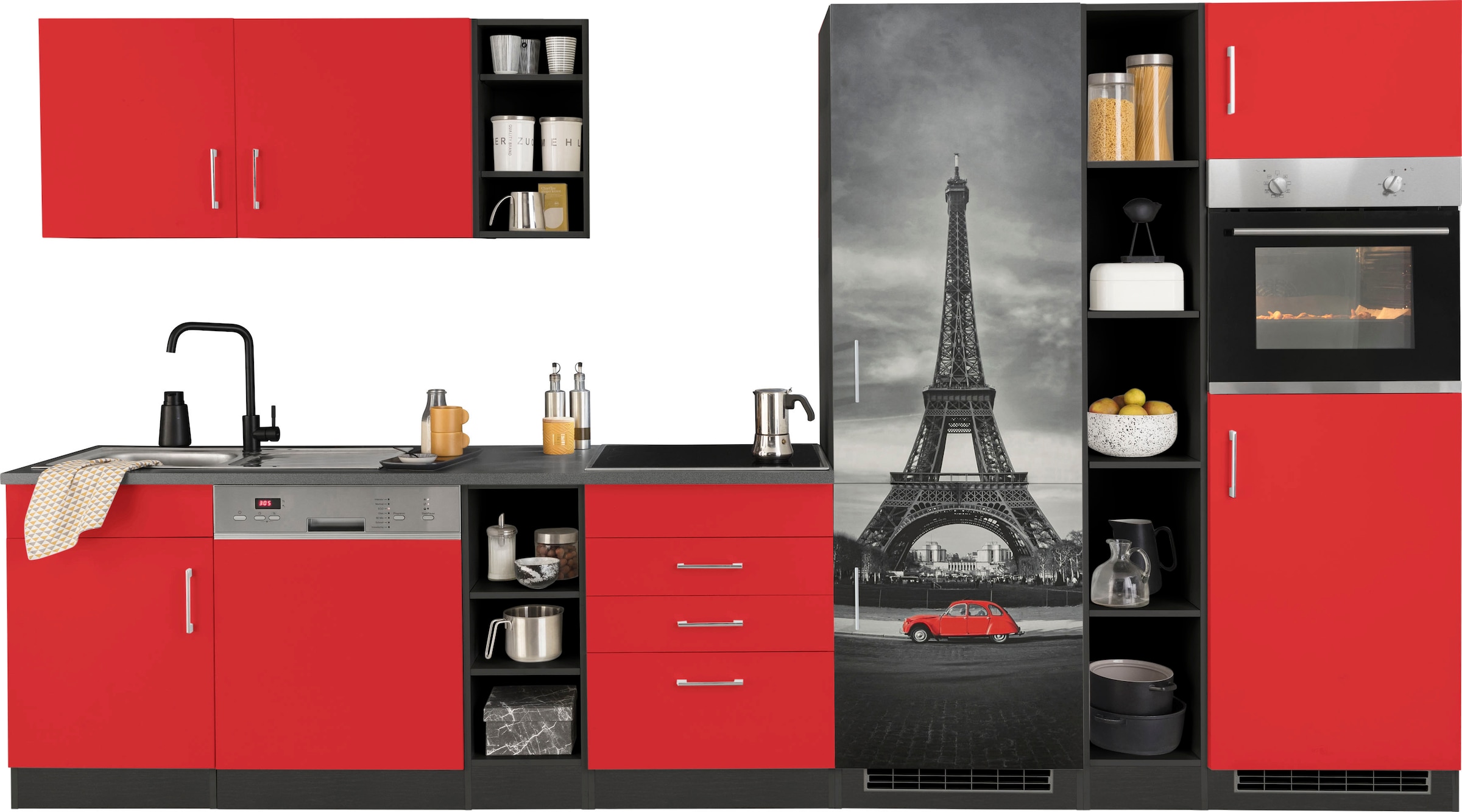 HELD MÖBEL Küchenzeile "Paris", ohne E-Geräte, Breite 350 cm günstig online kaufen