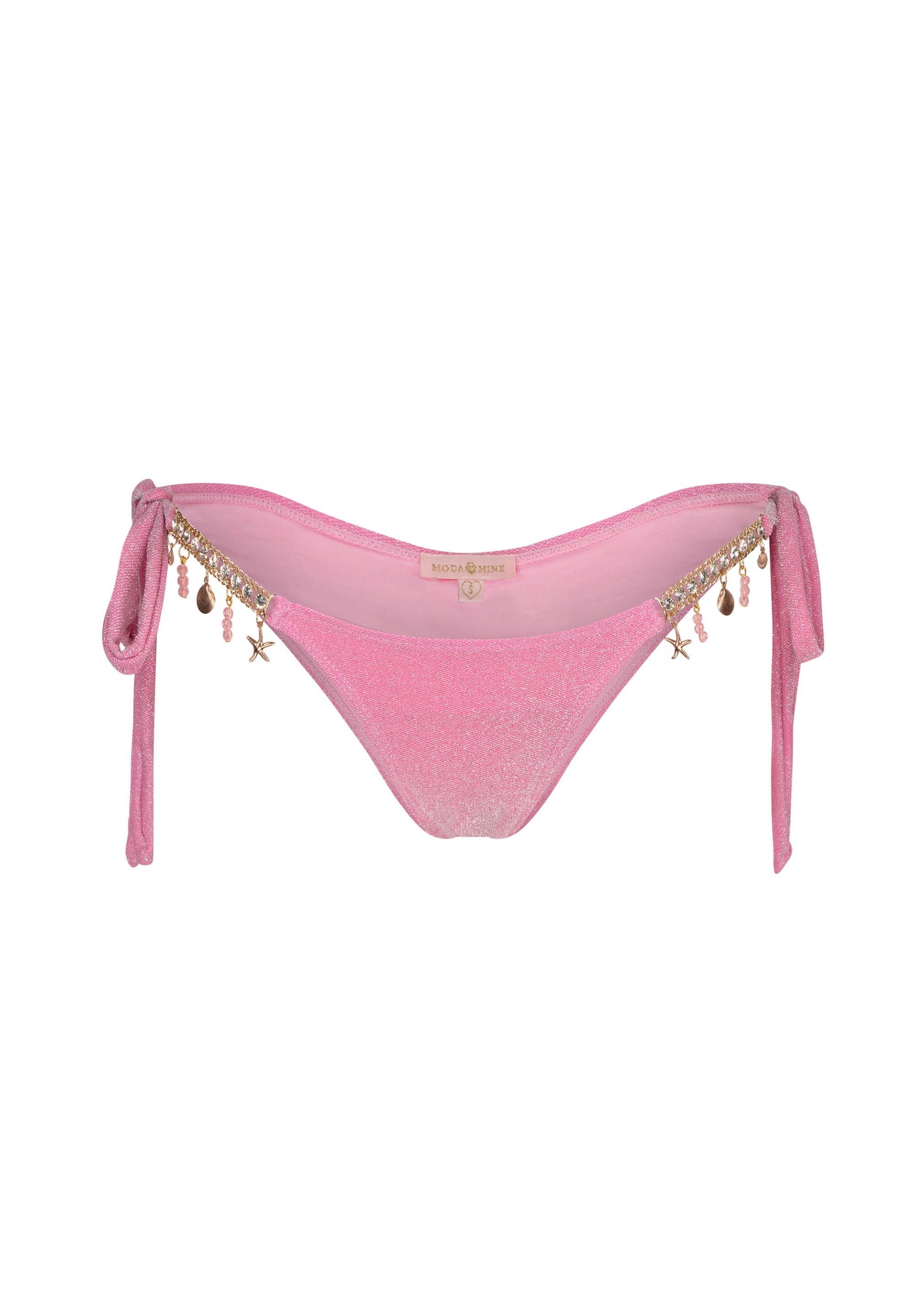 Moda Minx Bikini-Hose »Lumiere Seychelles«, (1 St.), mit Glitzersteinchen und Anhängern