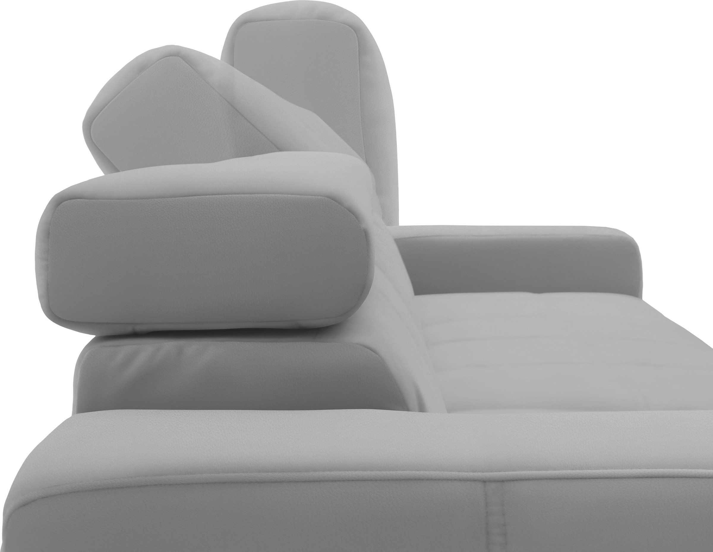DOMO collection Ecksofa »Brandon L-Form, auch in Leder«, inklusive Kopfteilverstellung, wahlweise mit Sitztiefenverstellung