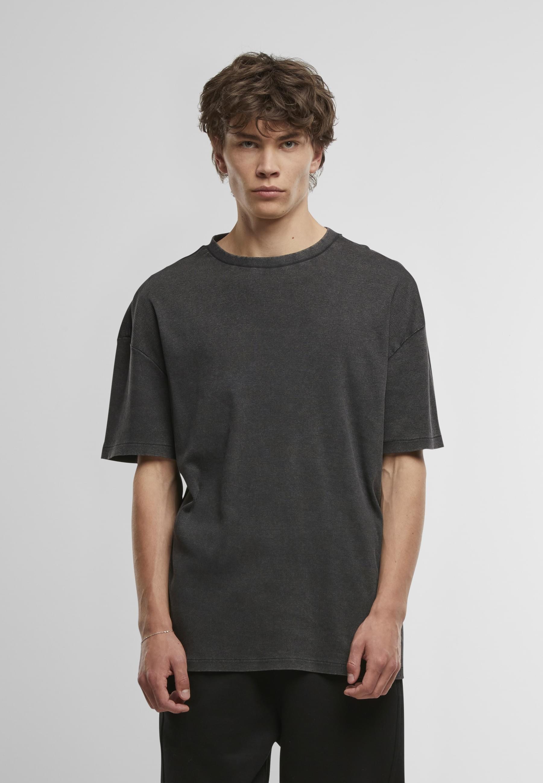 URBAN CLASSICS T-Shirt »Urban Classics Washed Rib Tee«, (1 tlg.)