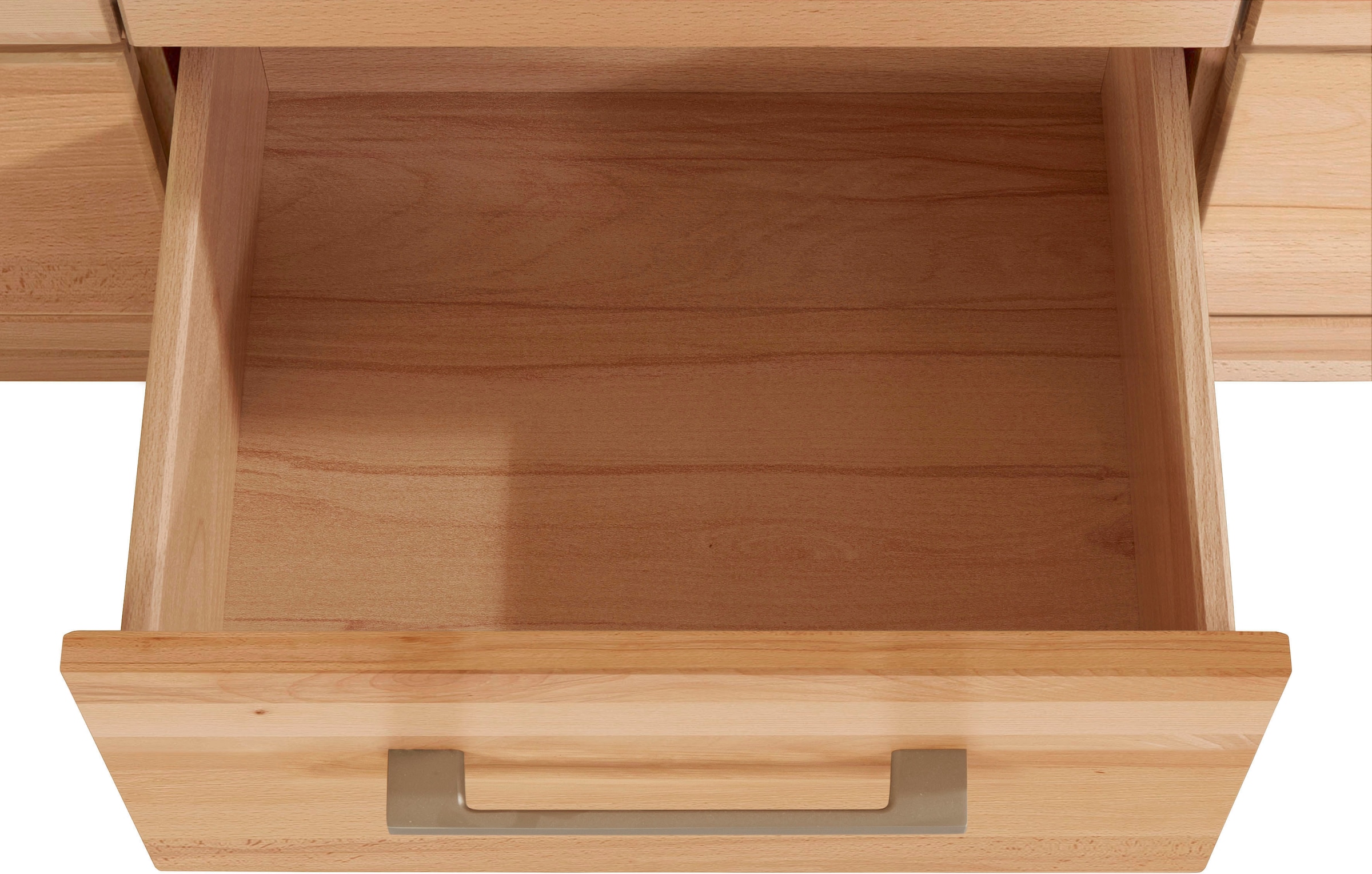 VOGL Möbelfabrik Lowboard »1237«, Massivholzfront, Breite ca. 211 cm, mit Softclose Funktion