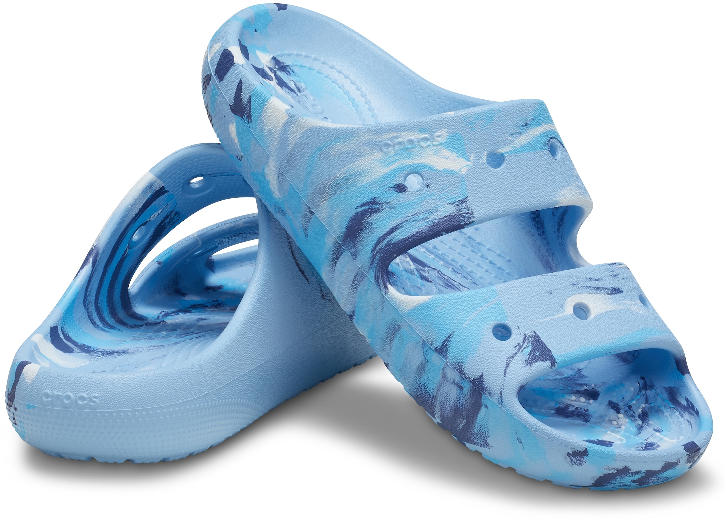 Crocs Pantolette »Classic Marbled Sandal«, mit Tieffußbett
