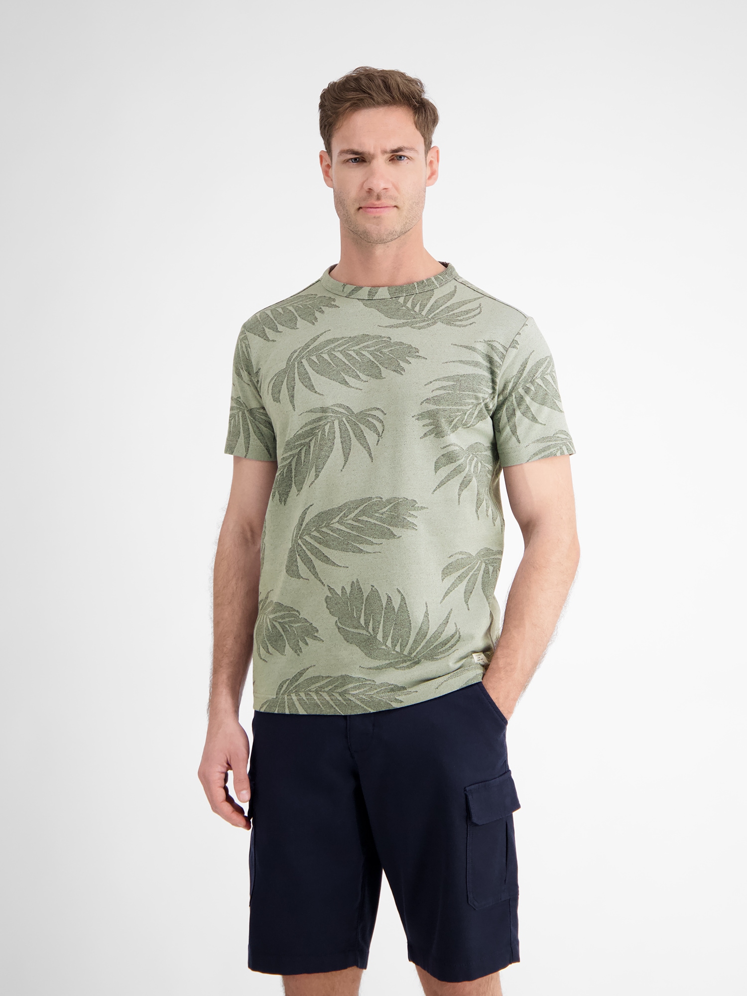 LERROS T-Shirt "LERROS Jacquard T-Shirt für Herren" günstig online kaufen