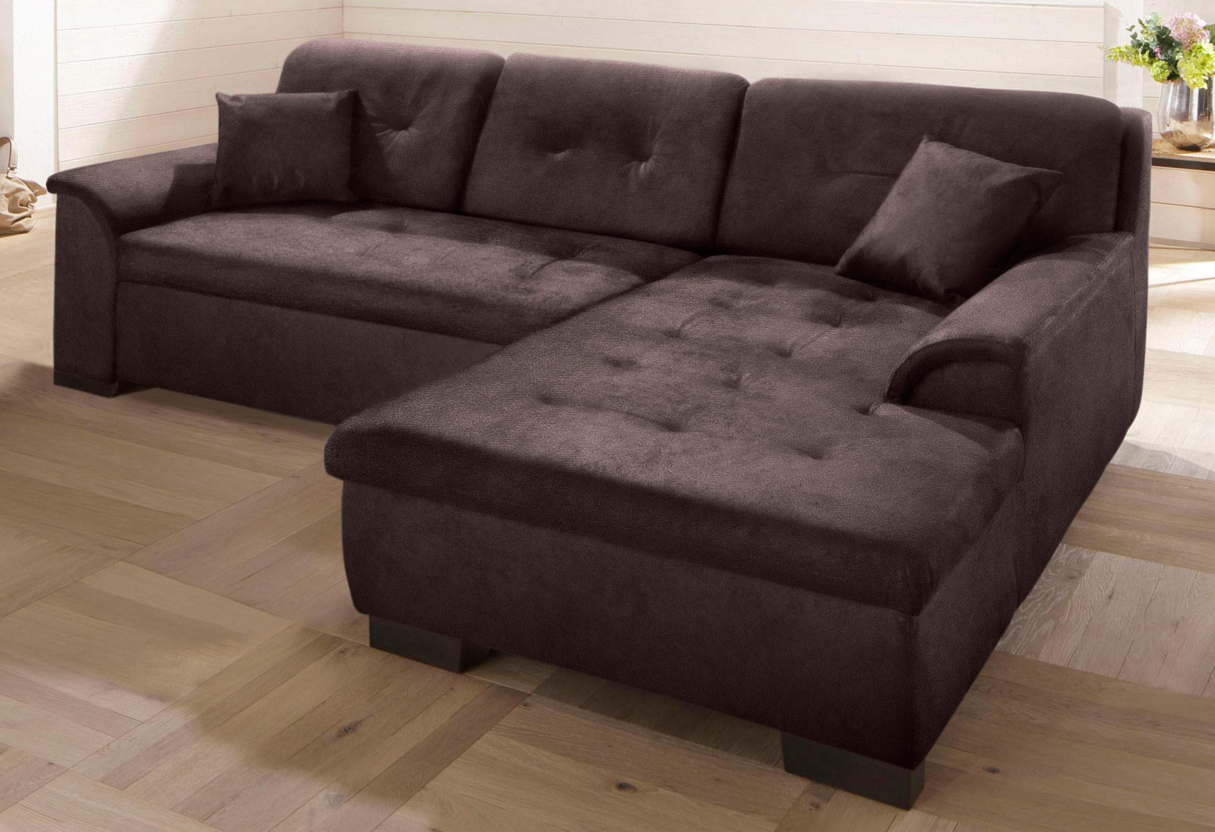 Home affaire Ecksofa "Bergen zeitlos & elegant, Breite 267cm, L-Form" wahlw günstig online kaufen