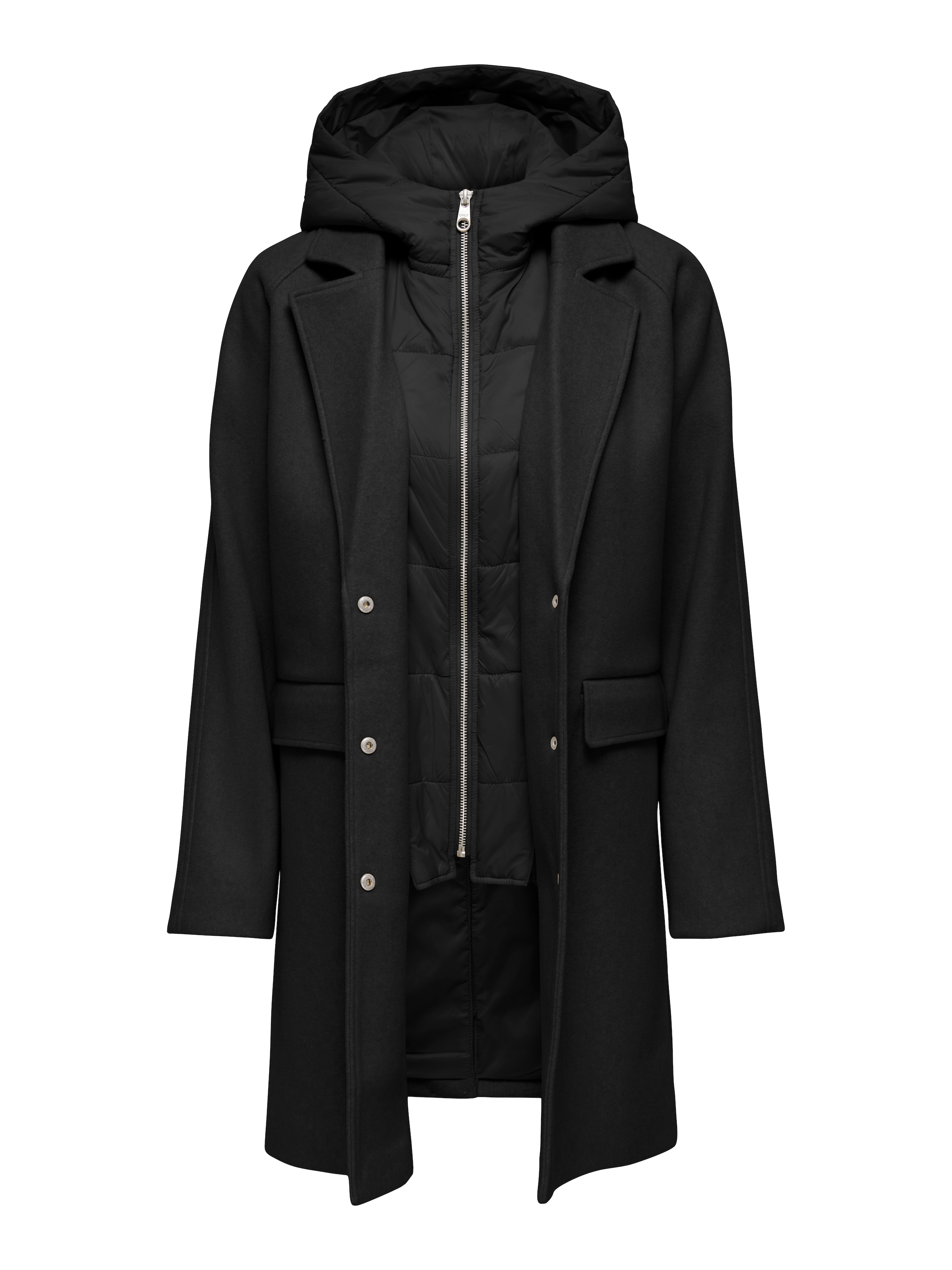 ONLY Kurzmantel »ONLBLOOM HOOD COAT CS OTW« Kunstfaser, mit Steppeinsatz und Kapuze