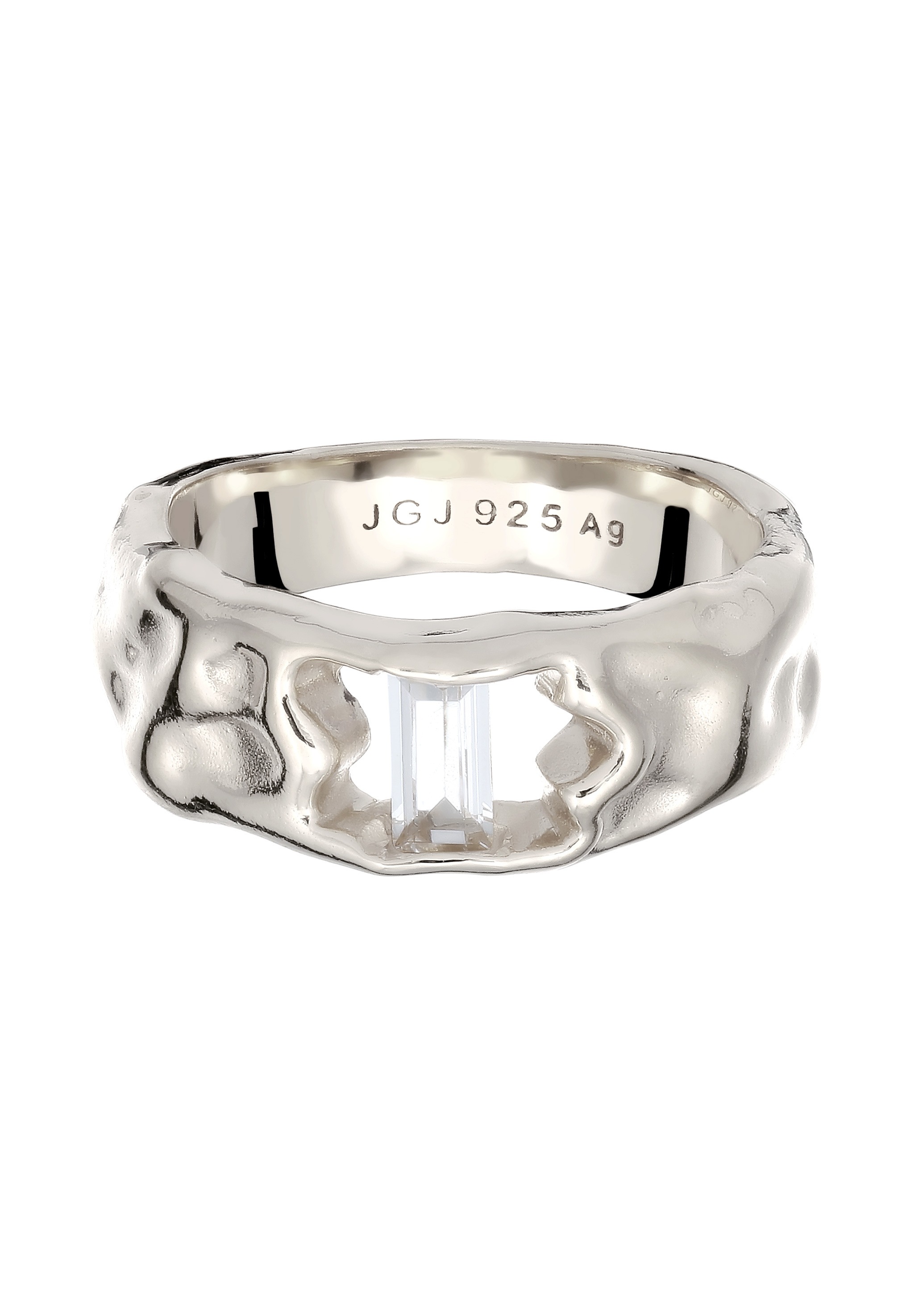 Elli Silberring »Ring Melted Topas Weiß 925 Sterling Silber«