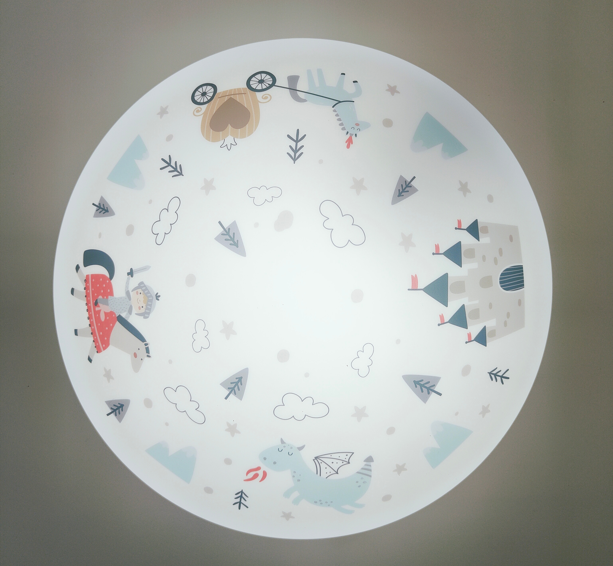 niermann Deckenleuchte »Kinderlampe mit Motiv "Ritter Theo", Kinderzimmer« E27 1 Stk. bruchsichere Deckenschale