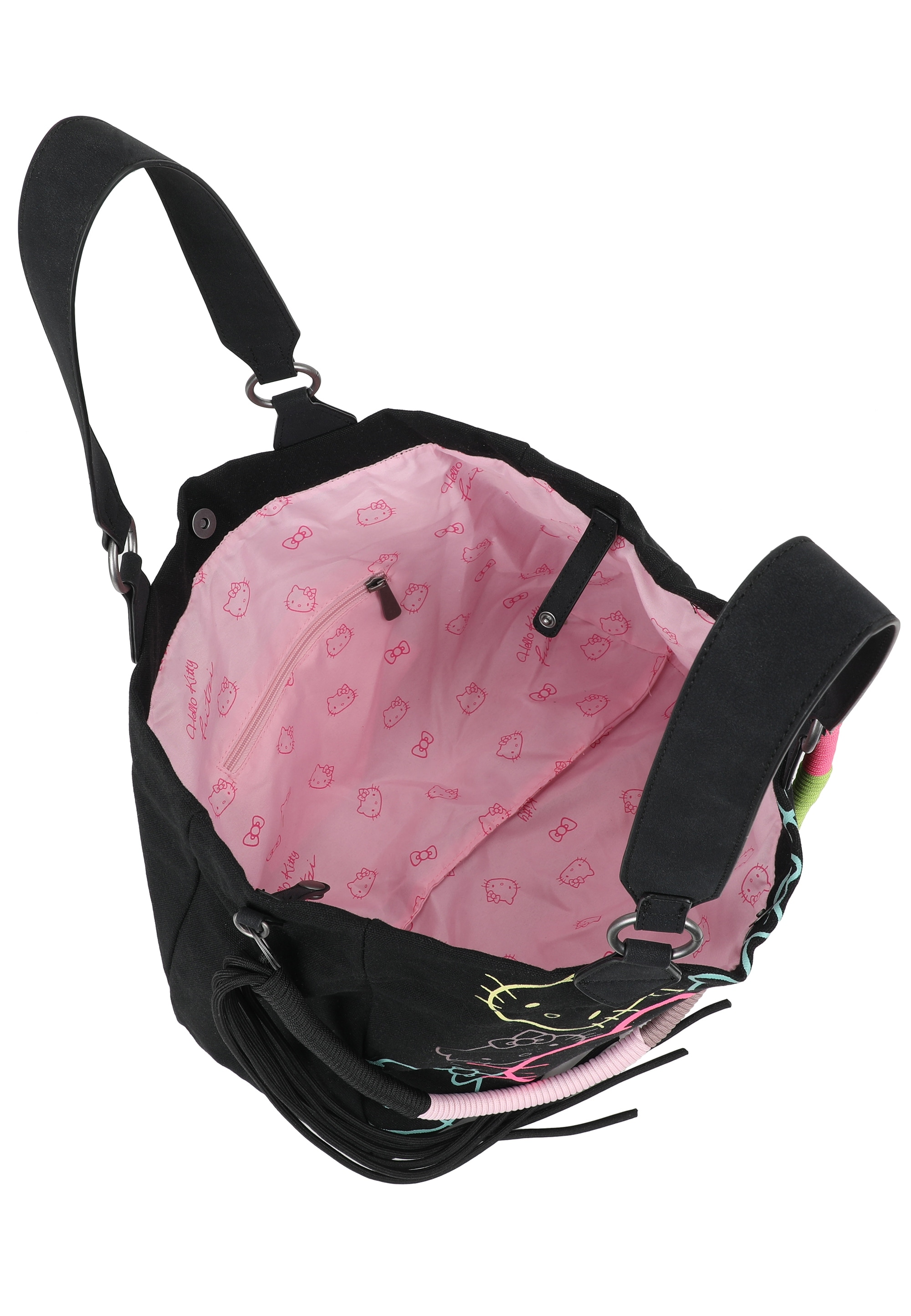 Fritzi aus Preußen Henkeltasche »Izzy Medium Limited Head Flocked«, mit tollen Hello Kitty-Prints