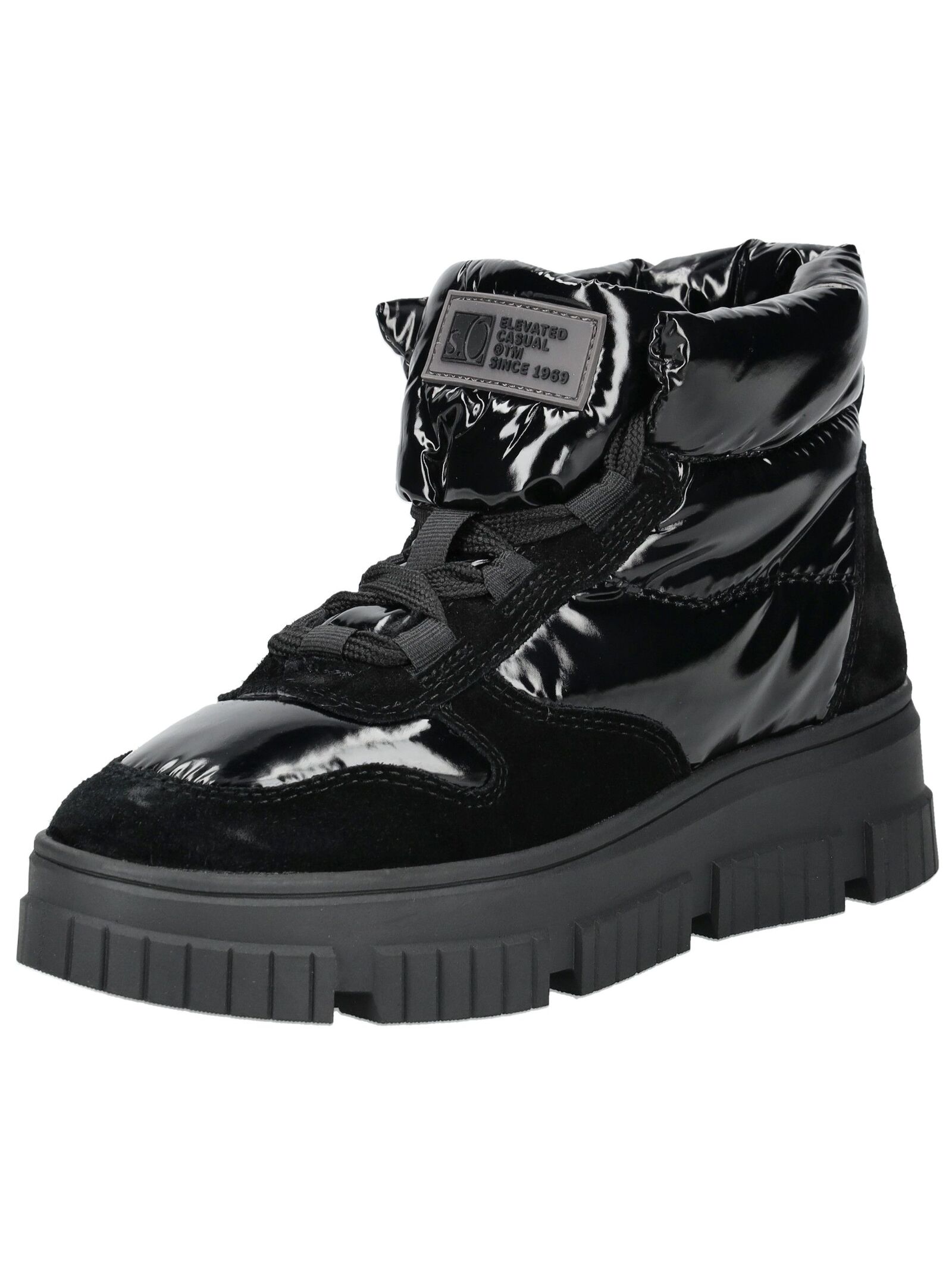 s.Oliver Schnürstiefelette "s.Oliver Stiefelette Leder/Textil"