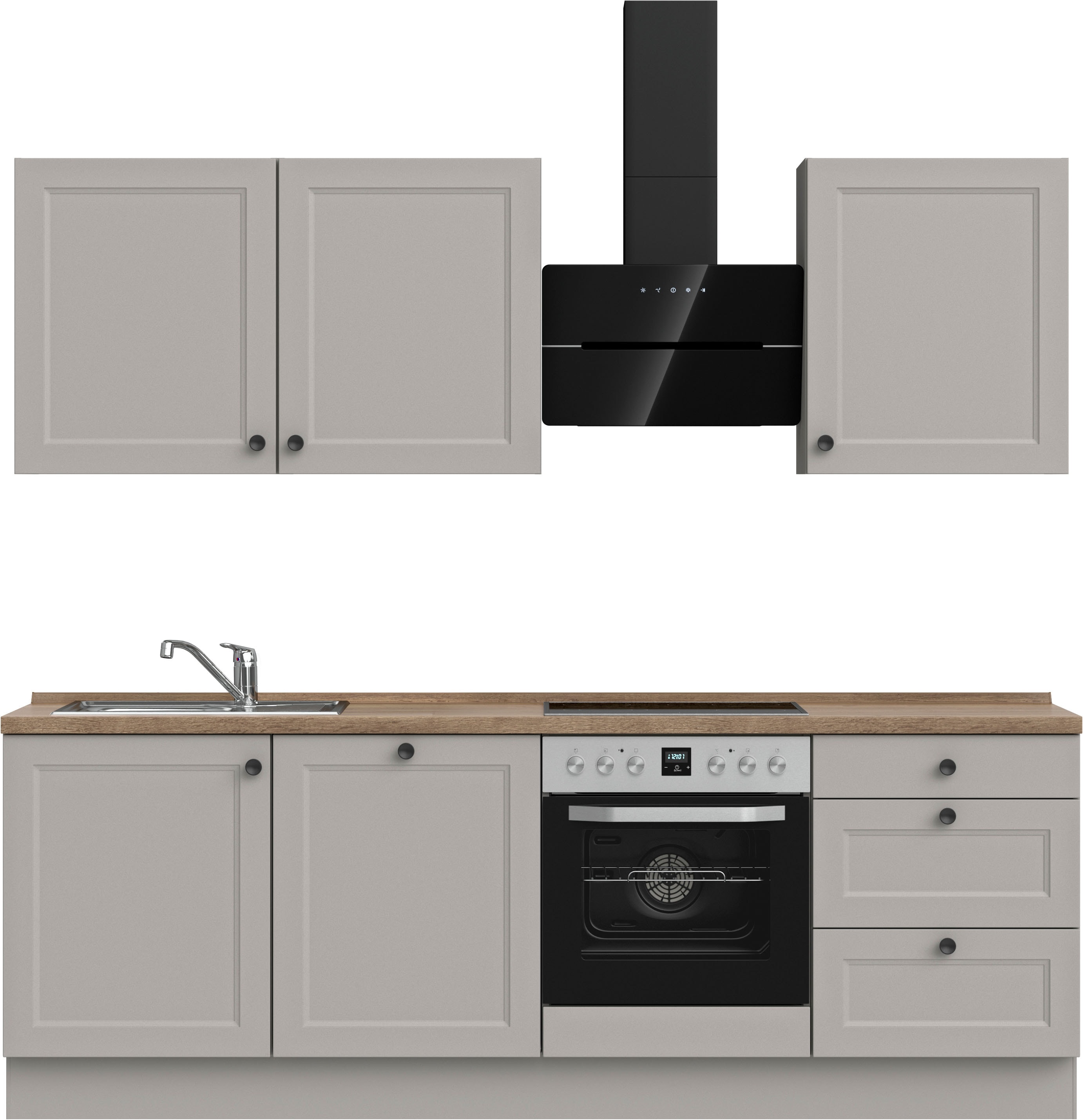 nobilia 1100000002199 ""Cascada II", NEU: individuell anpassbar mit gratis Profi-Beratung" vormontiert, Breite 240 cm, Ausrichtung wählbar, wahlw. mit E-Geräten