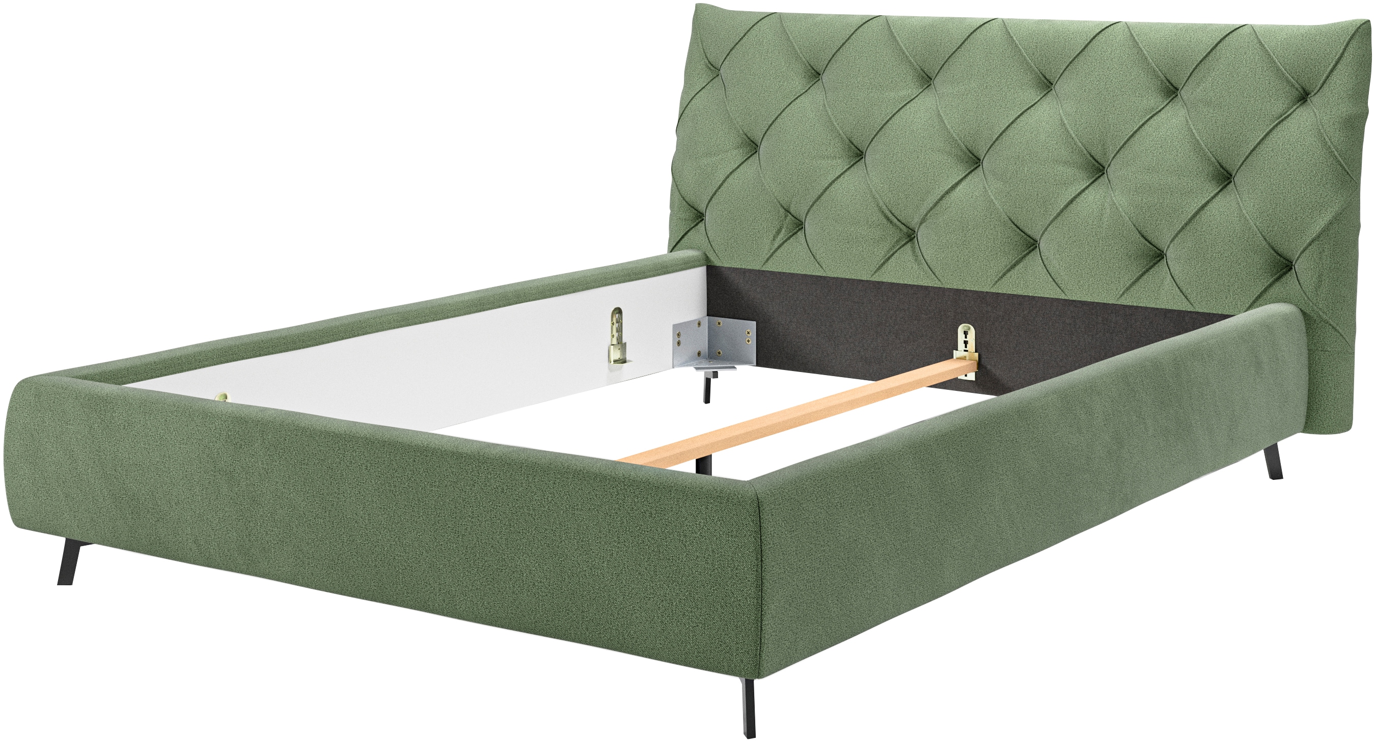 Home affaire "Elloree, in 4 Breiten bis 200cm, auch in Leder" Kopfteilhöhe 105 cm, belastbar bis 280 kg, auch in Überlänge 220cm