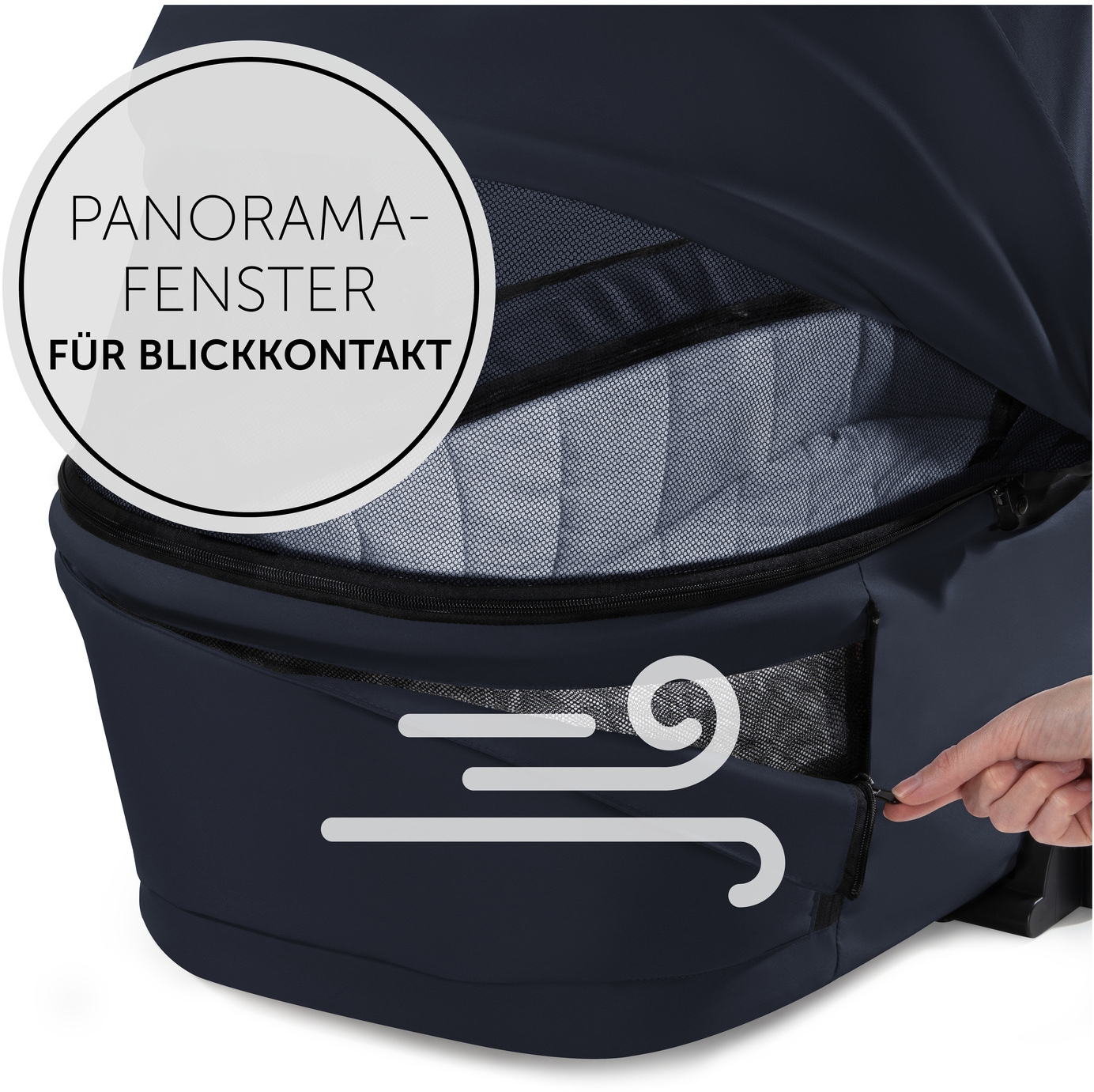 Hauck Babywanne »Walk N Care Carrycot, dark navy blue«, für den Walk N Care Kinderwagen