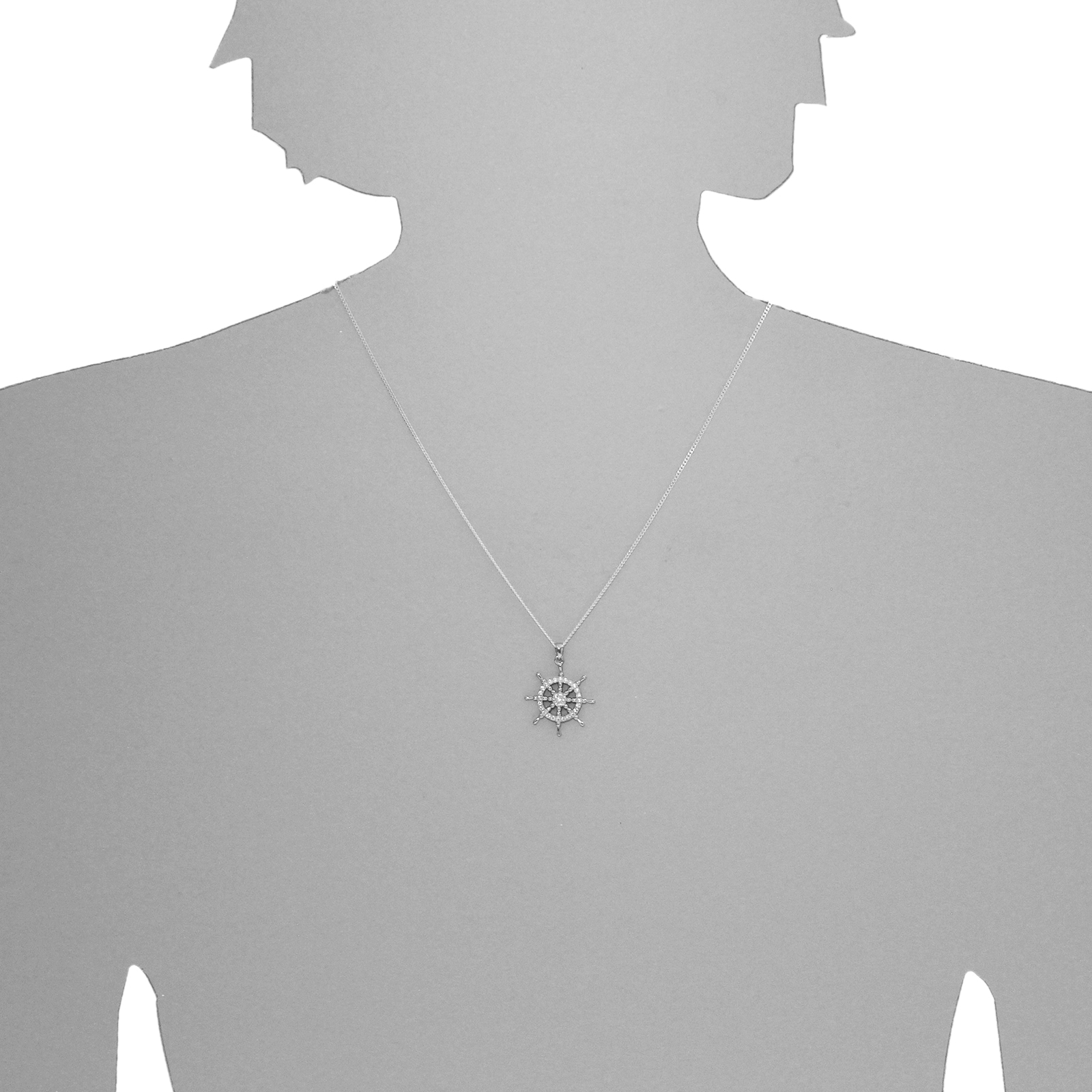 OSTSEE-SCHMUCK Kette mit Anhänger »- Steuerrad - Silber 925/000 - Zirkonia«