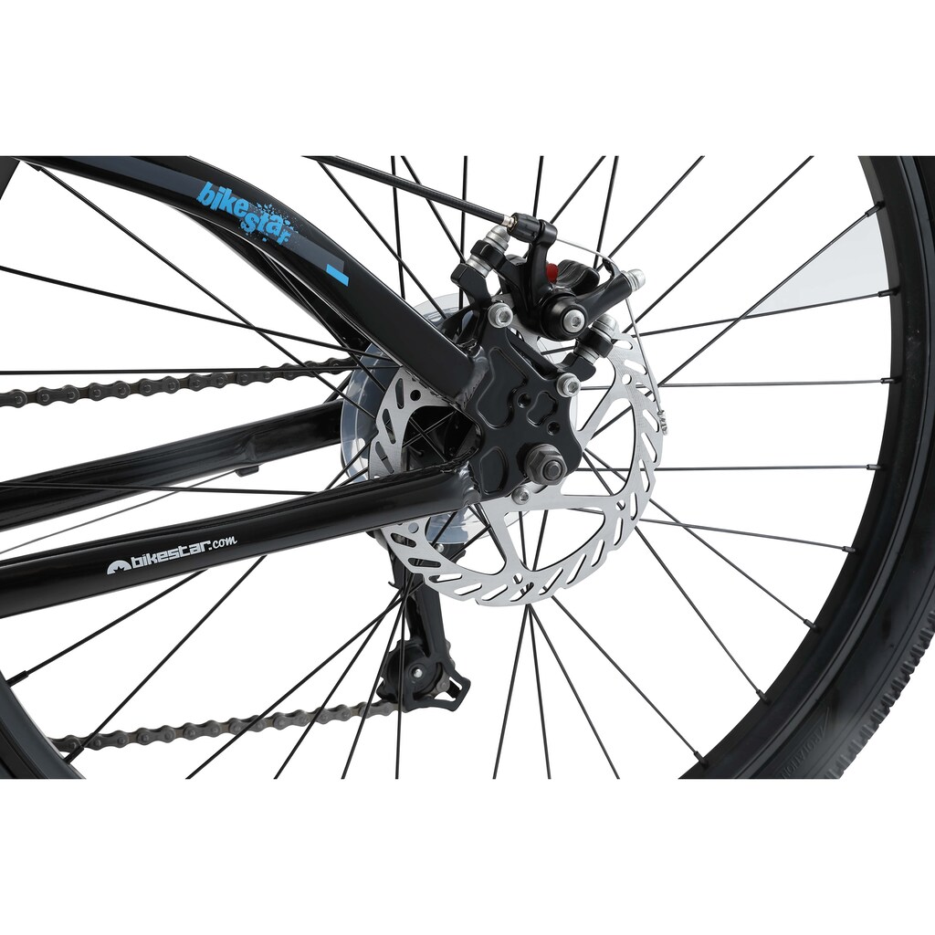 Bikestar Mountainbike, 21 Gang, Shimano, RD-TY300 Schaltwerk, Kettenschaltung