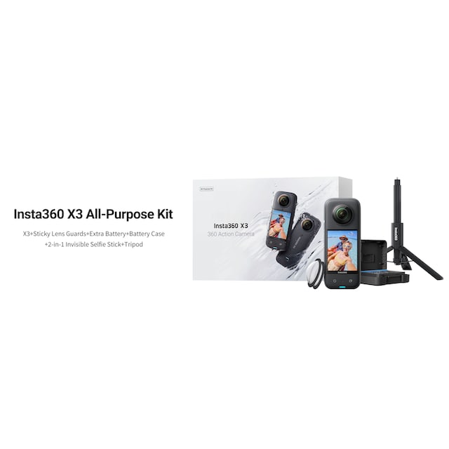 | 5,7K, Kit«, All-Purpose Insta360 (Wi-Fi) BAUR »X3 Camcorder Bluetooth-WLAN