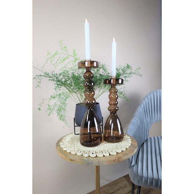 AM Design Kerzenleuchter »Stabkerzenhalter aus Glas«, (Set, 2 St.), Höhe ca.  25 cm kaufen | BAUR