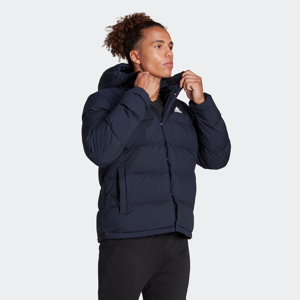 adidas Sportswear Outdoorjacke »HELIONIC HOODED DAUNENJACKE«, mit Kapuze