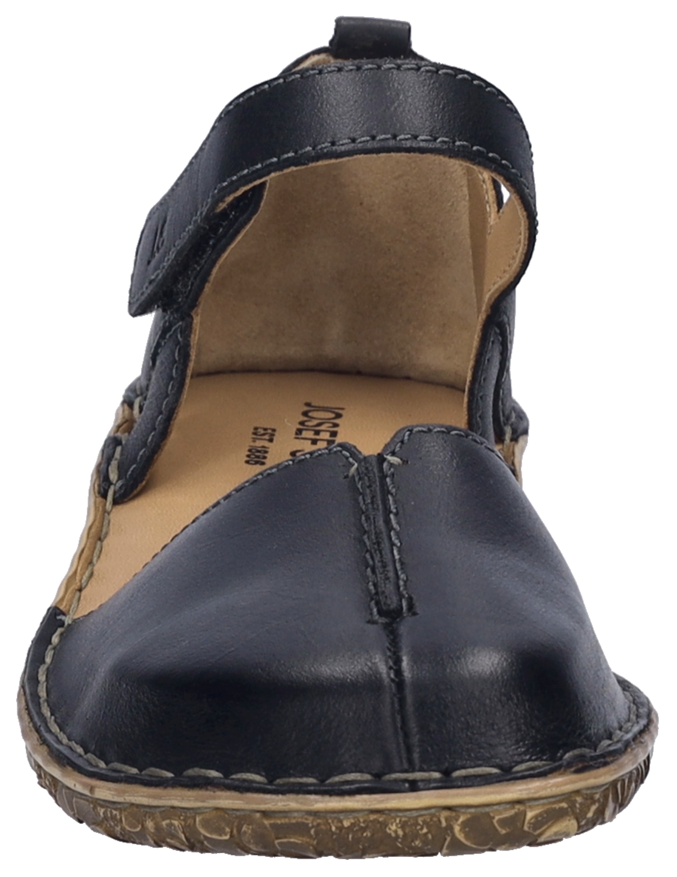 Riemchenballerina JOSEF SEIBEL "ROSALIE 42", Damen, Gr. 41, schwarz, Leder, Schuhe Riemchenballerina, Sandale, Spangenschuh, Komfortschuh mit Klettverschluss 3