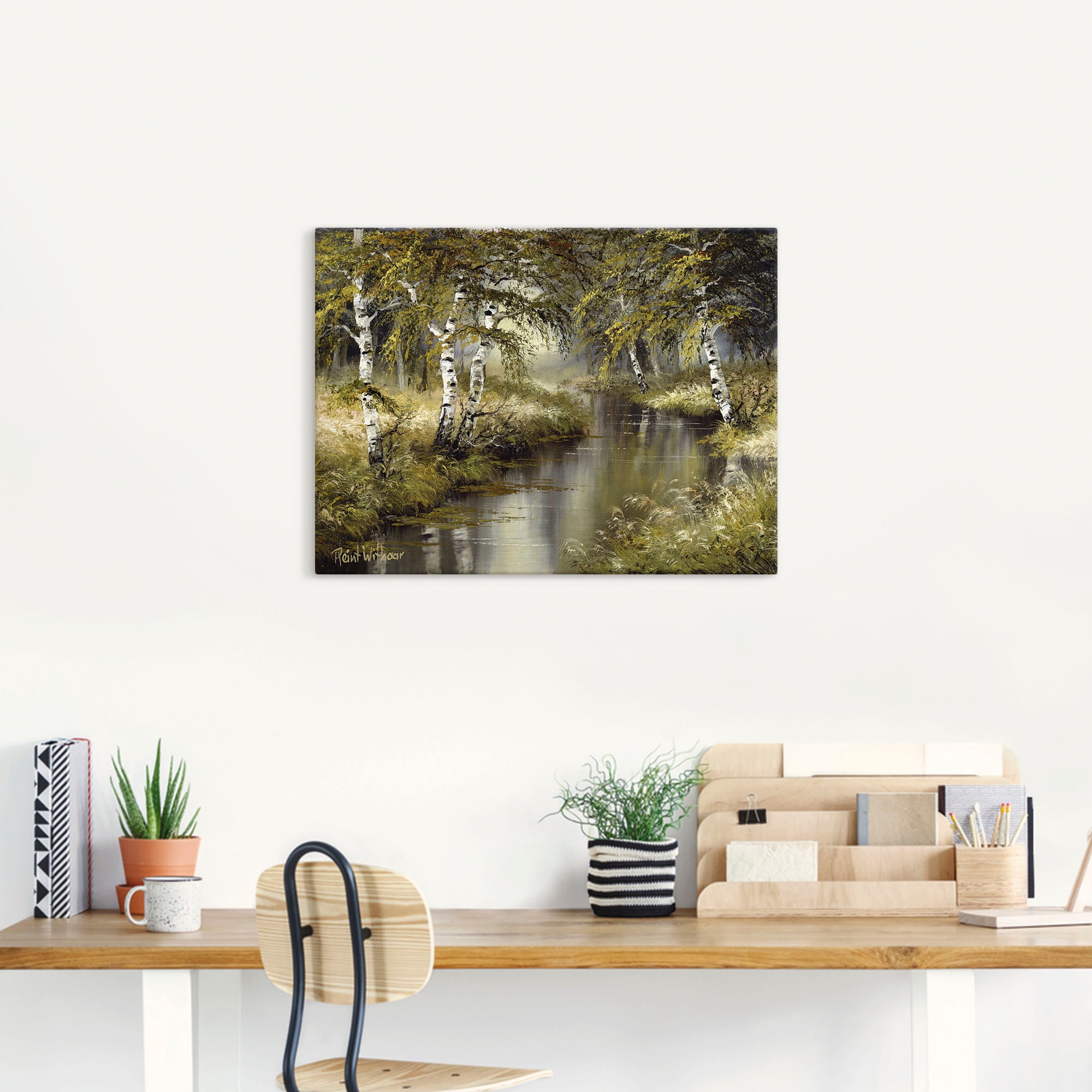 Artland Wandbild »Kanal tief im Wald«, Wald, (1 St.), als Leinwandbild, Poster, Wandaufkleber in verschied. Größen