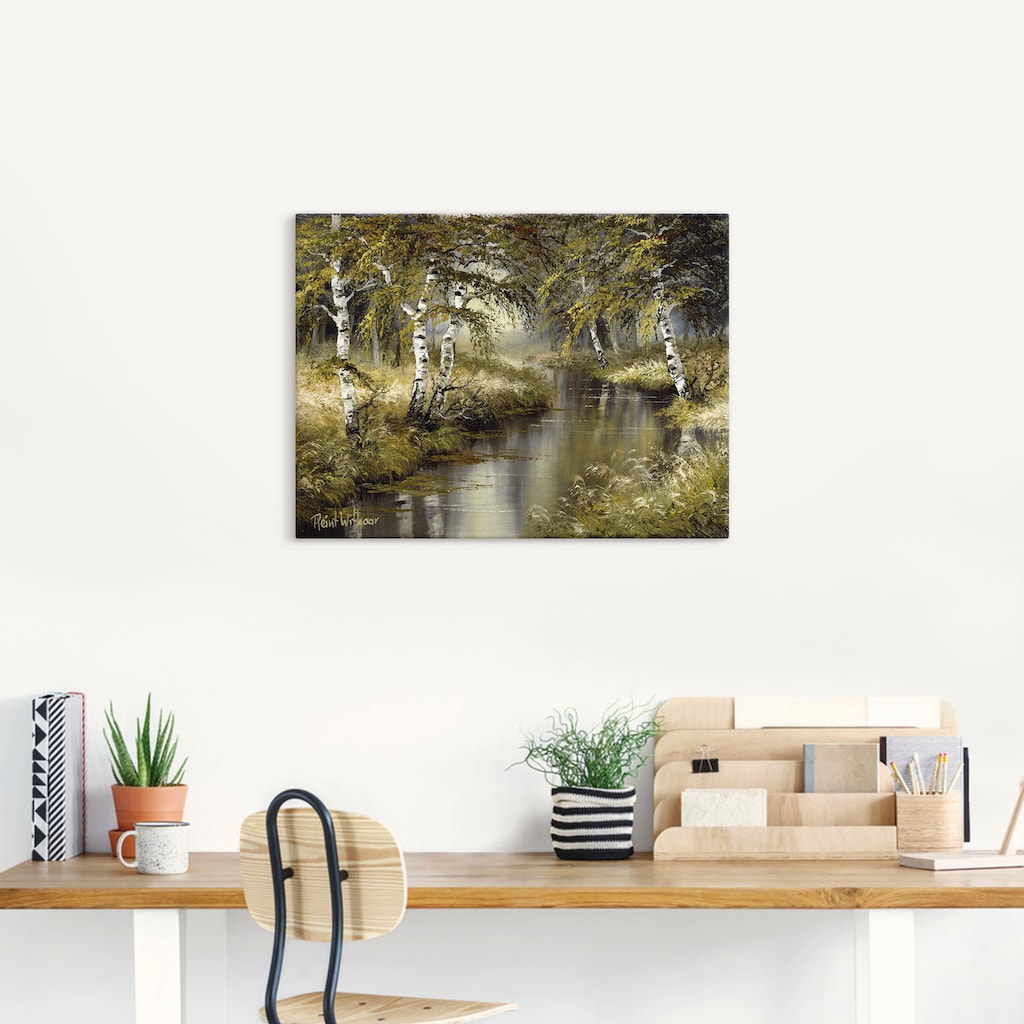 Artland Wandbild »Kanal tief im Wald«, Wald, (1 St.)