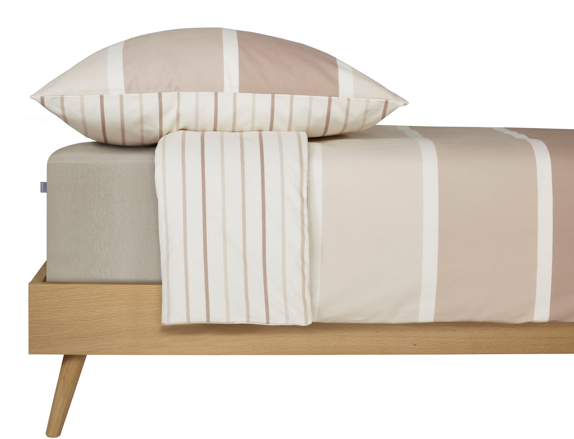 Schiesser Wendebettwäsche »Brody aus weicher Baumwolle mit klassichen Streifen«, Made in Green