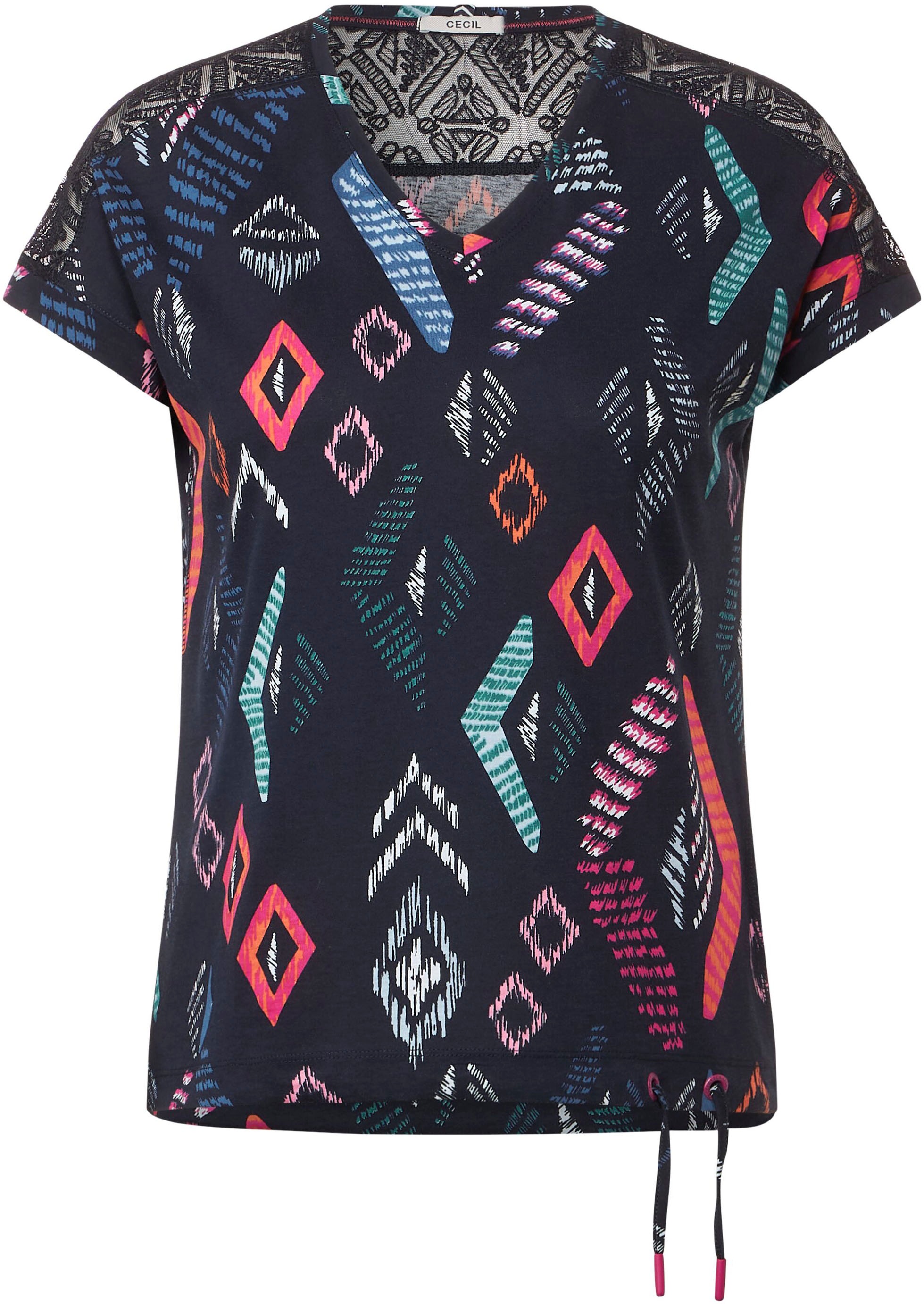 Cecil T-Shirt, mit überschnittenen für Schultern | BAUR kaufen