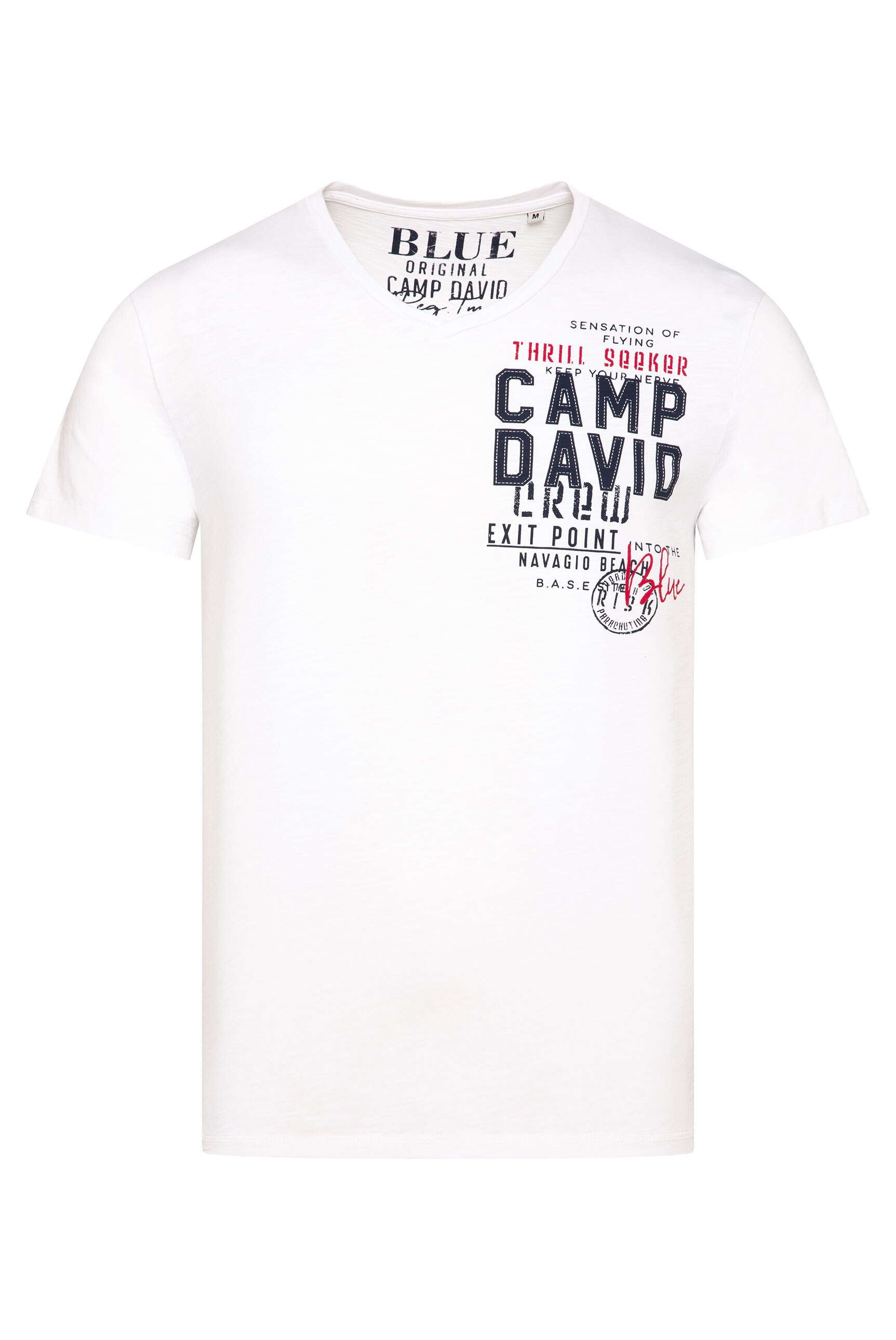CAMP DAVID V-Shirt, mit maskulinem V-Ausschnitt