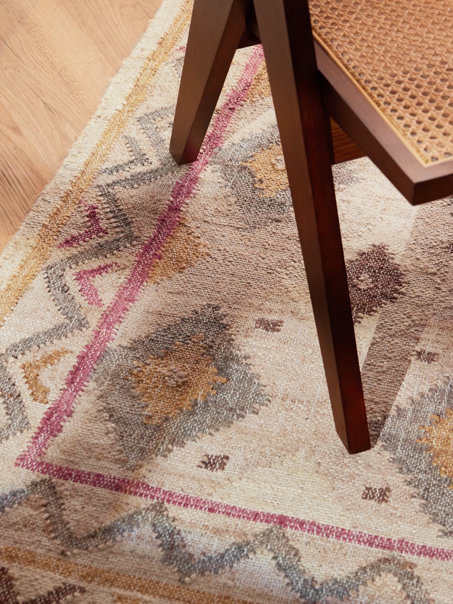 ELLE DECORATION Teppich »Kelim Imani« rechteckig 3 mm Höhe Jute, Baumwolle, Natur, Handgewebt, Kelim, orientalisch, Boho