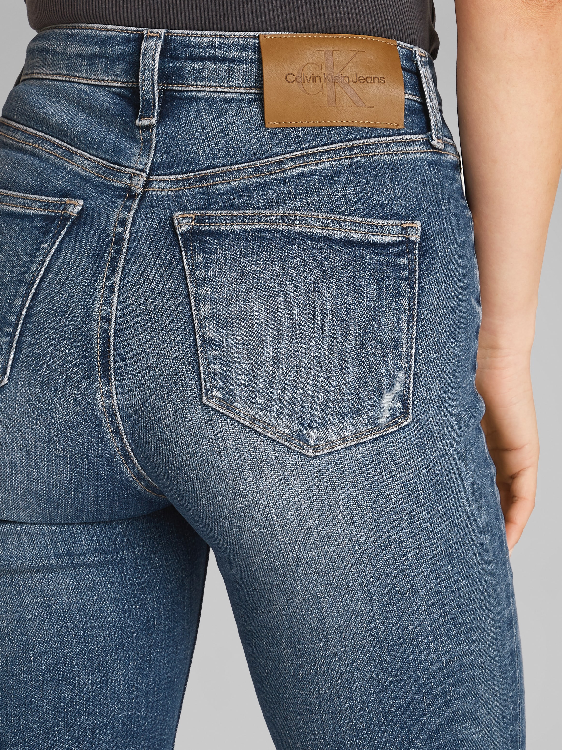 Calvin Klein Jeans Skinny-fit-Jeans "HIGH RISE SKINNY", mit Rissen günstig online kaufen