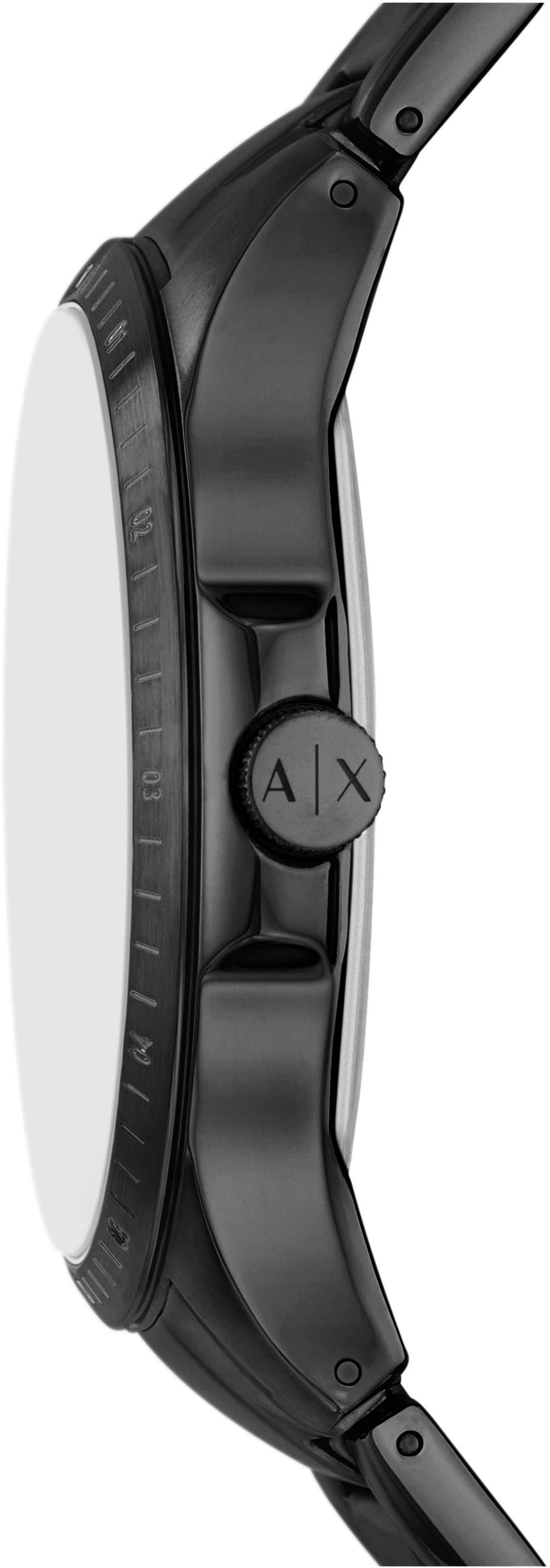 ARMANI EXCHANGE Multifunktionsuhr, Armbanduhr, Herrenuhr, Edelstahlarmband, analog, Tag, Wochentag