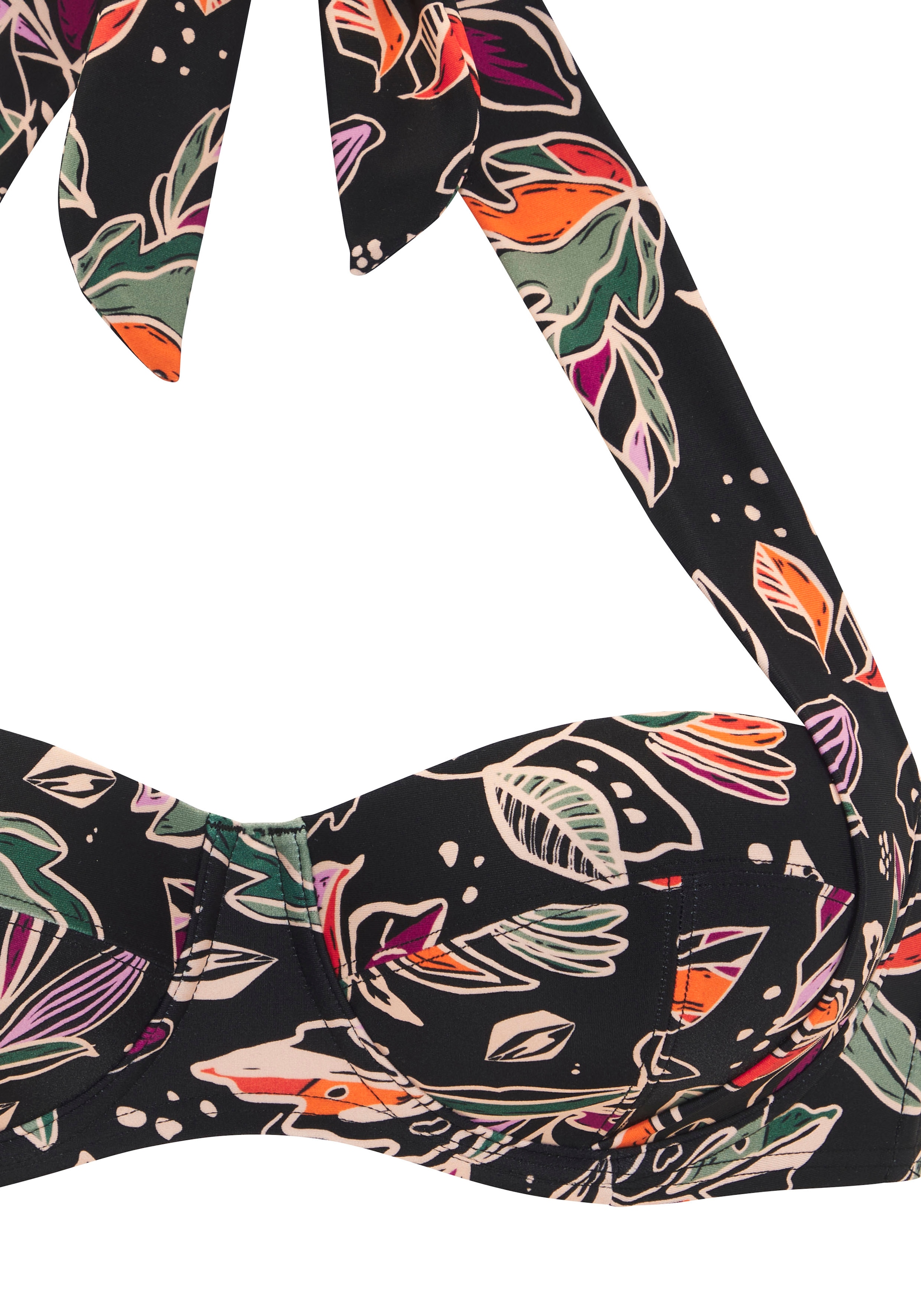 Buffalo Bügel-Bandeau-Bikini-Top »Whoopi«, mit modernem Blätterdruck