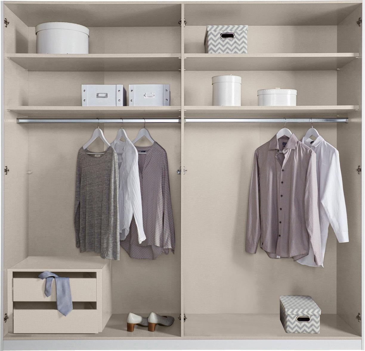 rauch Drehtürenschrank »Kleiderschrank Schrank Garderobe Wäscheschrank Schlafzimmer BORBA« Breite/Höhe/Tiefe: 225/210/54 cm,  optional mit Absetzung in Graumetallic MADE IN GERMANY