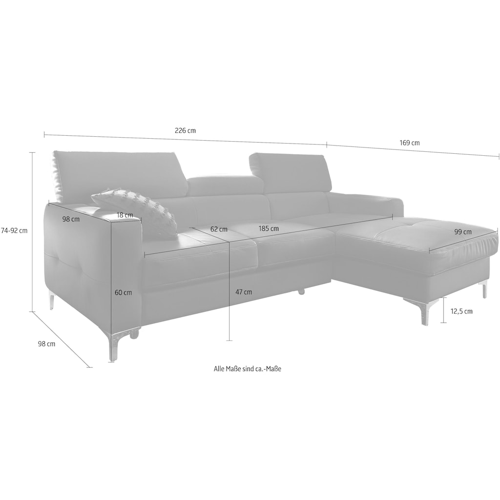 COTTA Ecksofa »Sammy L-Form«