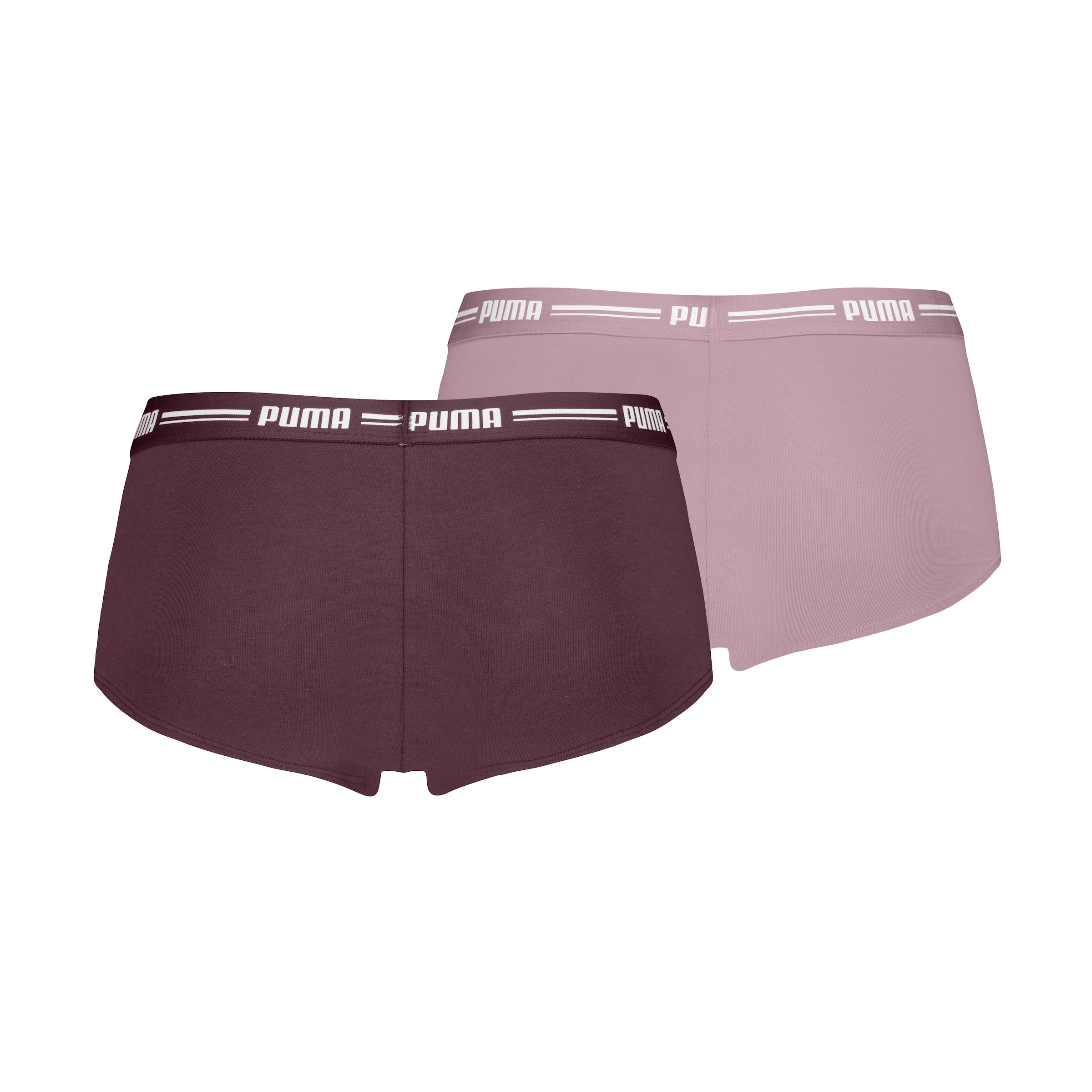 PUMA Panty »PUMA WOMEN MINI SHORT 2P PACK«, (Packung, 2er Pack), mit markantem Logo-Bund