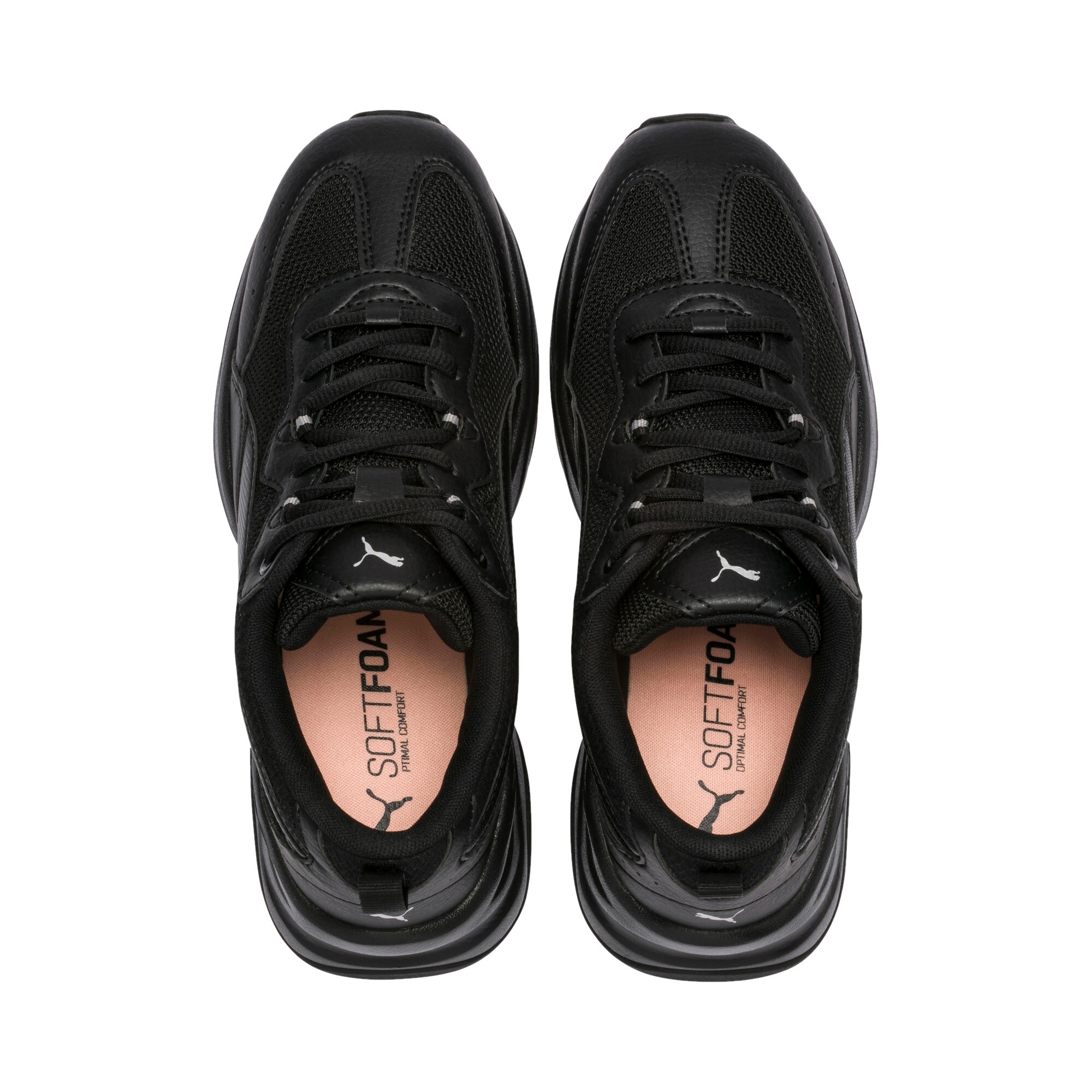 Sneaker PUMA "CILIA", Damen, Gr. 41, schwarz (puma schwarz, puma silber, peach bud), Synthetik, unifarben, Schuhe Sneaker, atmungsaktives Obermaterial, IMEVA-Zwischensohle 3