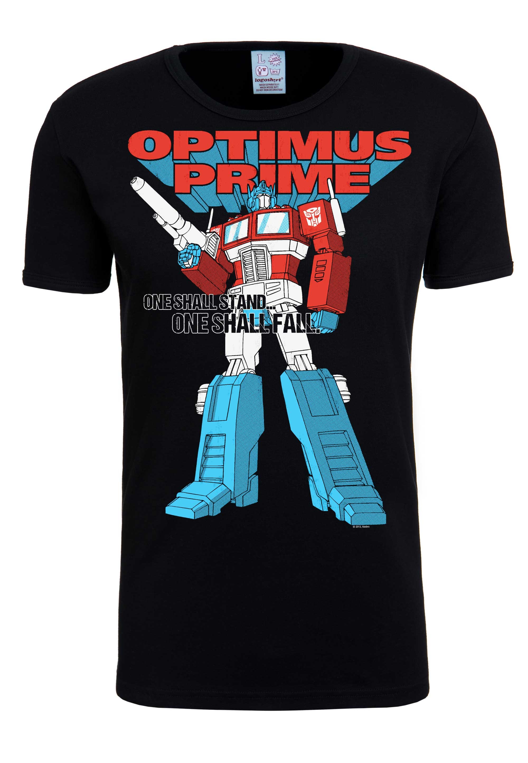 LOGOSHIRT T-Shirt »Optimus Prime - One Shall Stand«, mit lizenziertem Originaldesign