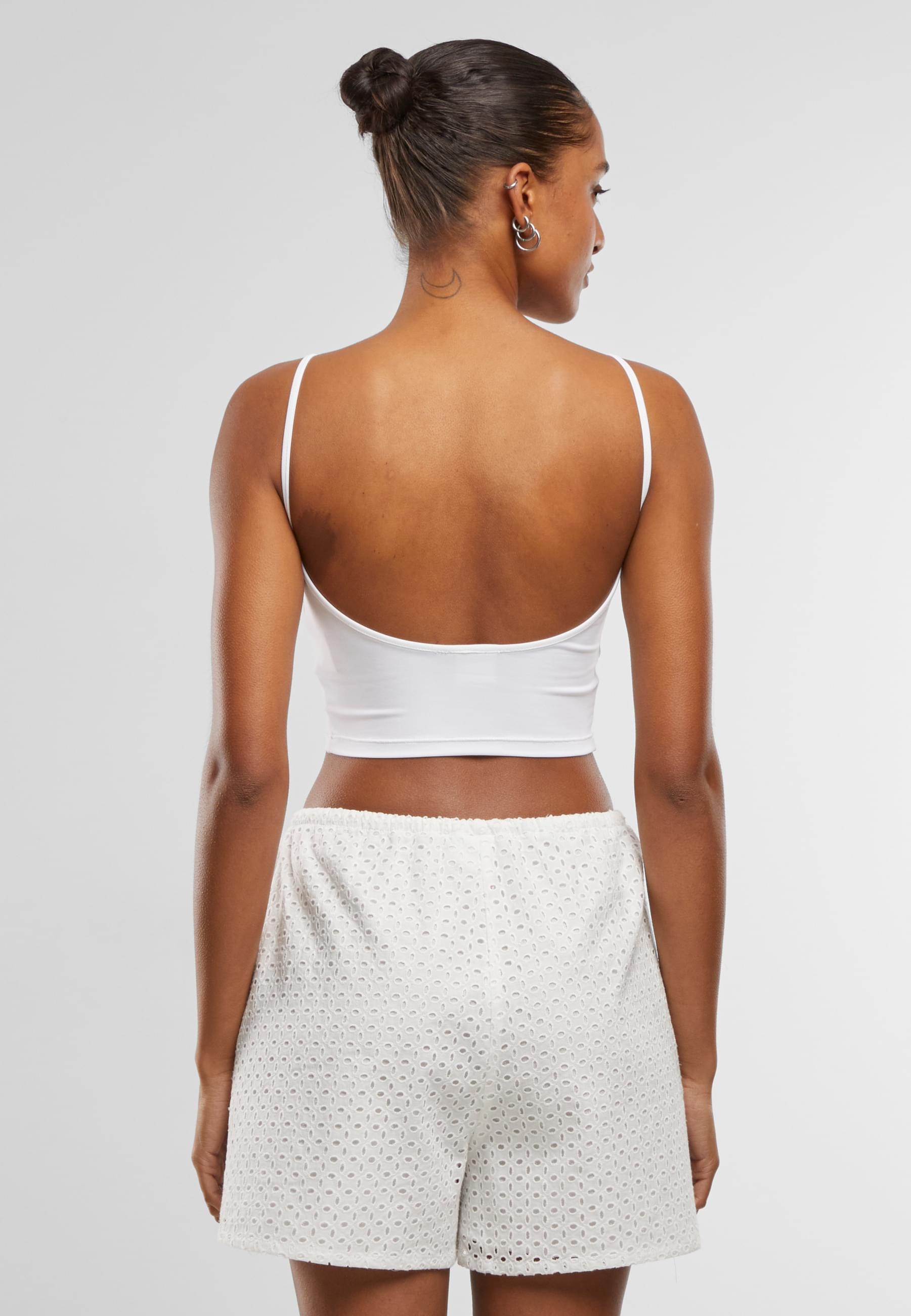 URBAN CLASSICS T-Shirt »Urban Classics Ladies Basic Top Low Back Neckline«, (1 tlg.)