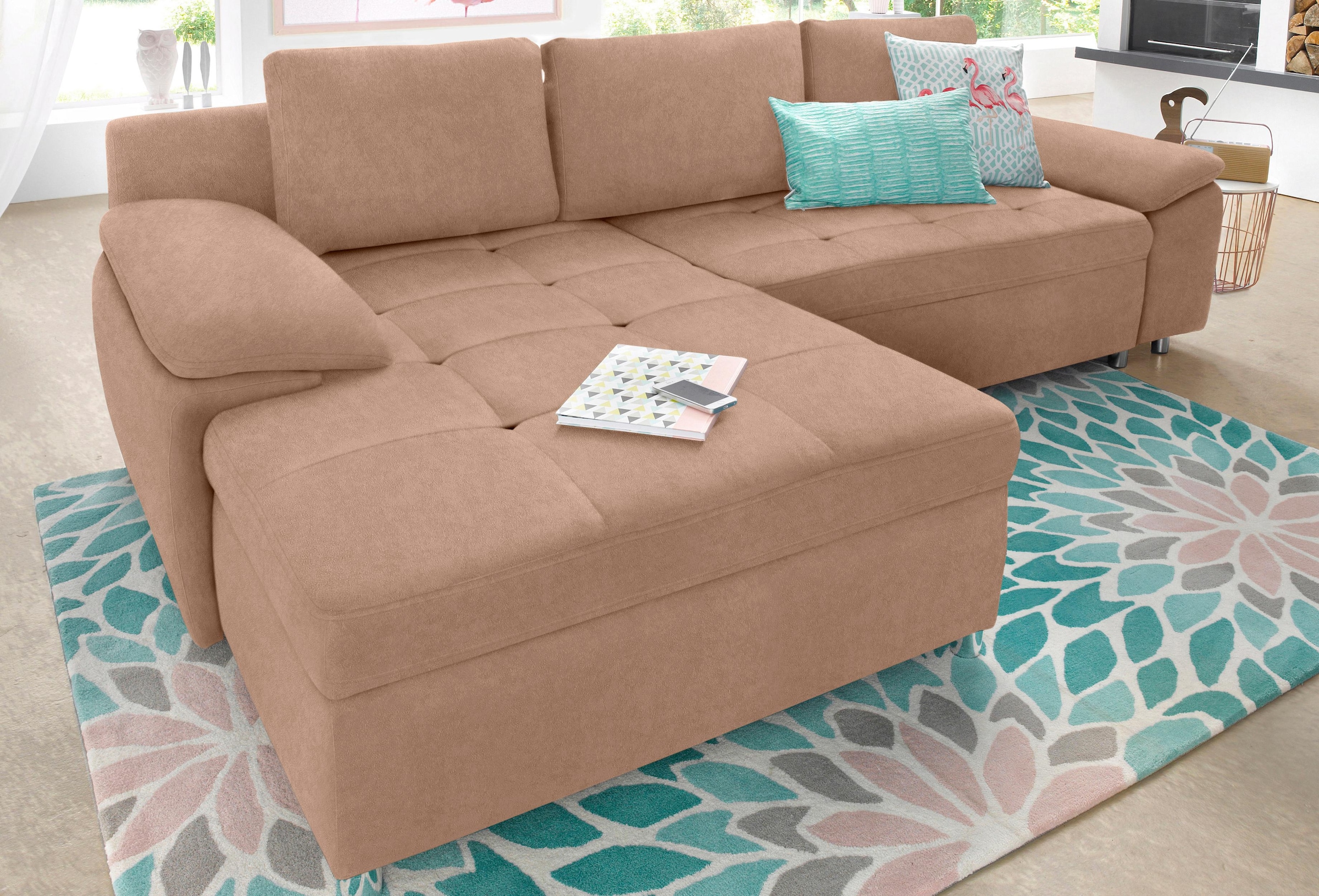 sit&more Ecksofa »Labene L-Form«, wahlweise mit Bettfunktion und Bettkasten, auch als XXL-Variante